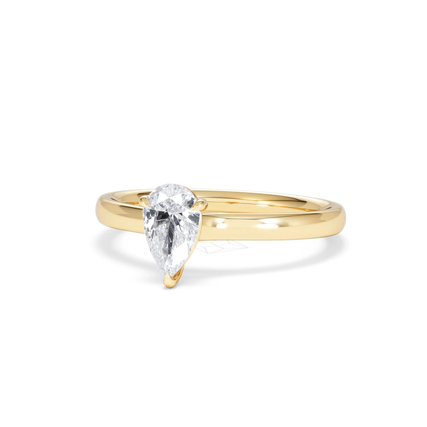 Amora Pear 0.50ct Lab Diamond Engagement Ring F/VS Set in 18K Gold - Image 84