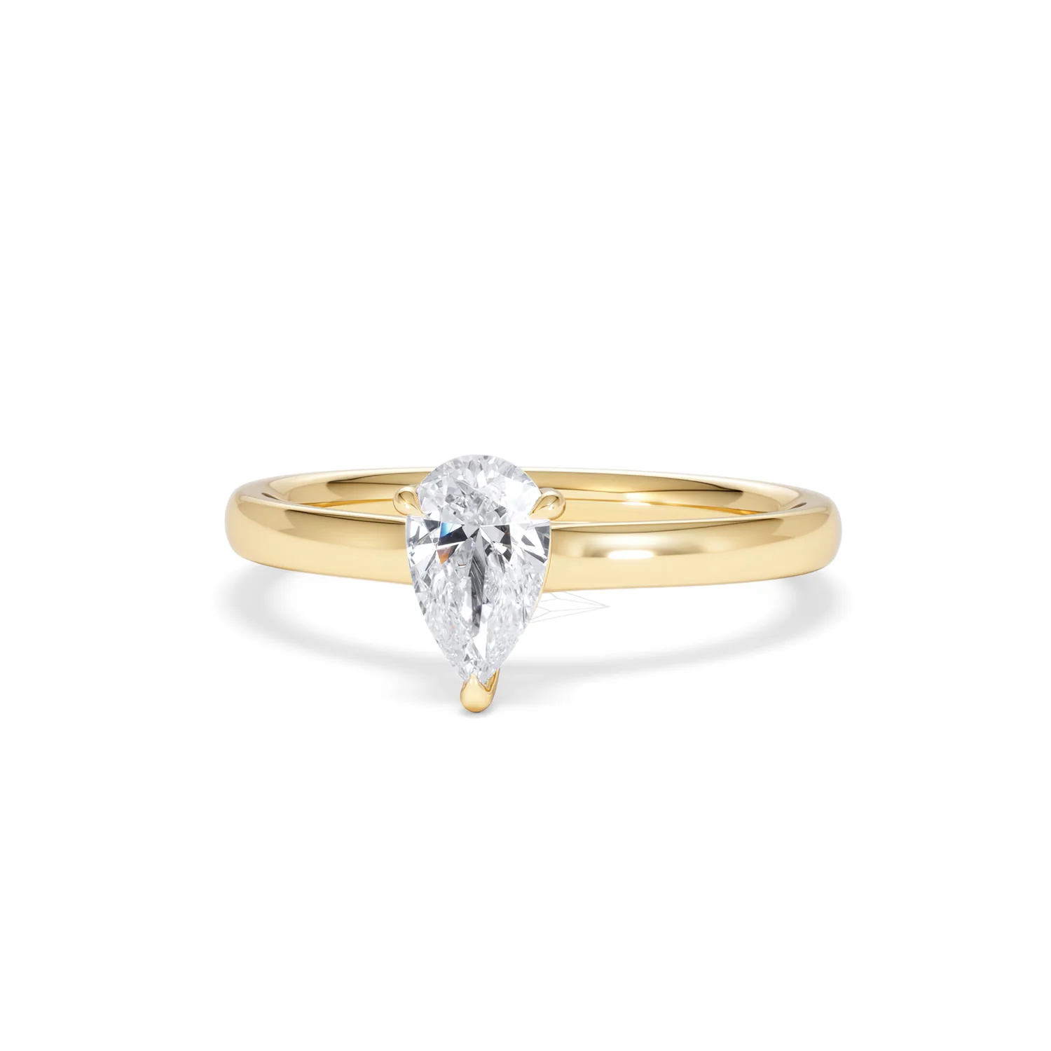 Amora Pear 0.50ct Lab Diamond Engagement Ring F/VS Set in 18K Gold - Image 86