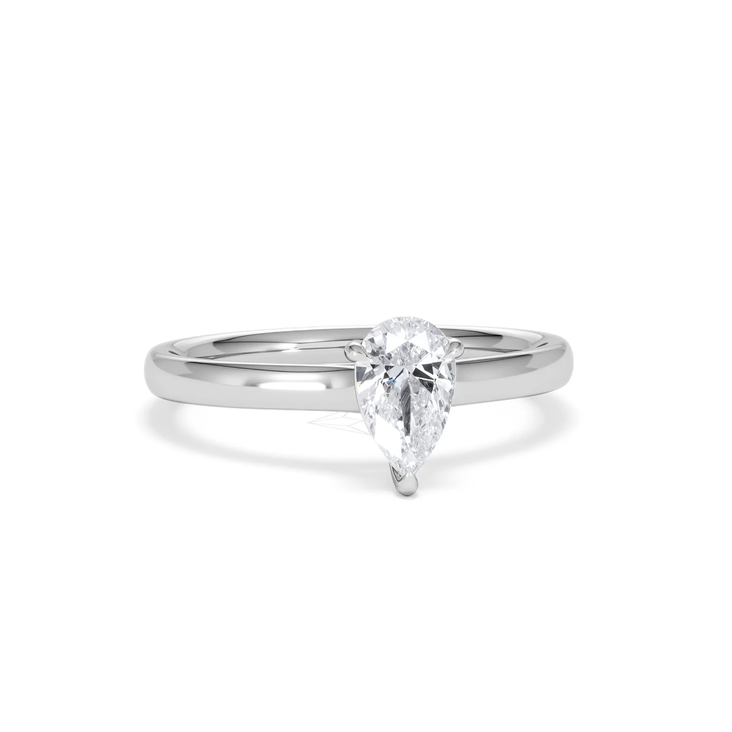 Amora Pear 0.50ct Lab Diamond Engagement Ring F/VS Set in 18K White Gold - Image 10
