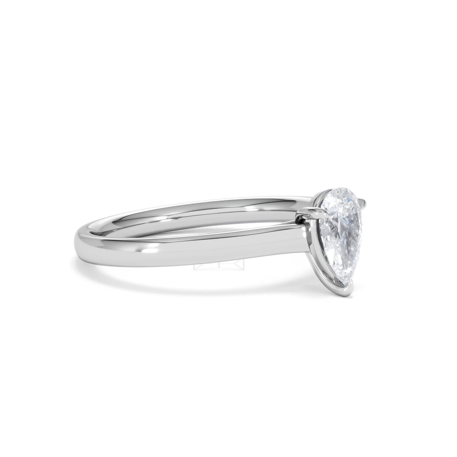 Amora Pear 0.50ct Lab Diamond Engagement Ring F/VS Set in 18K White Gold - Image 18