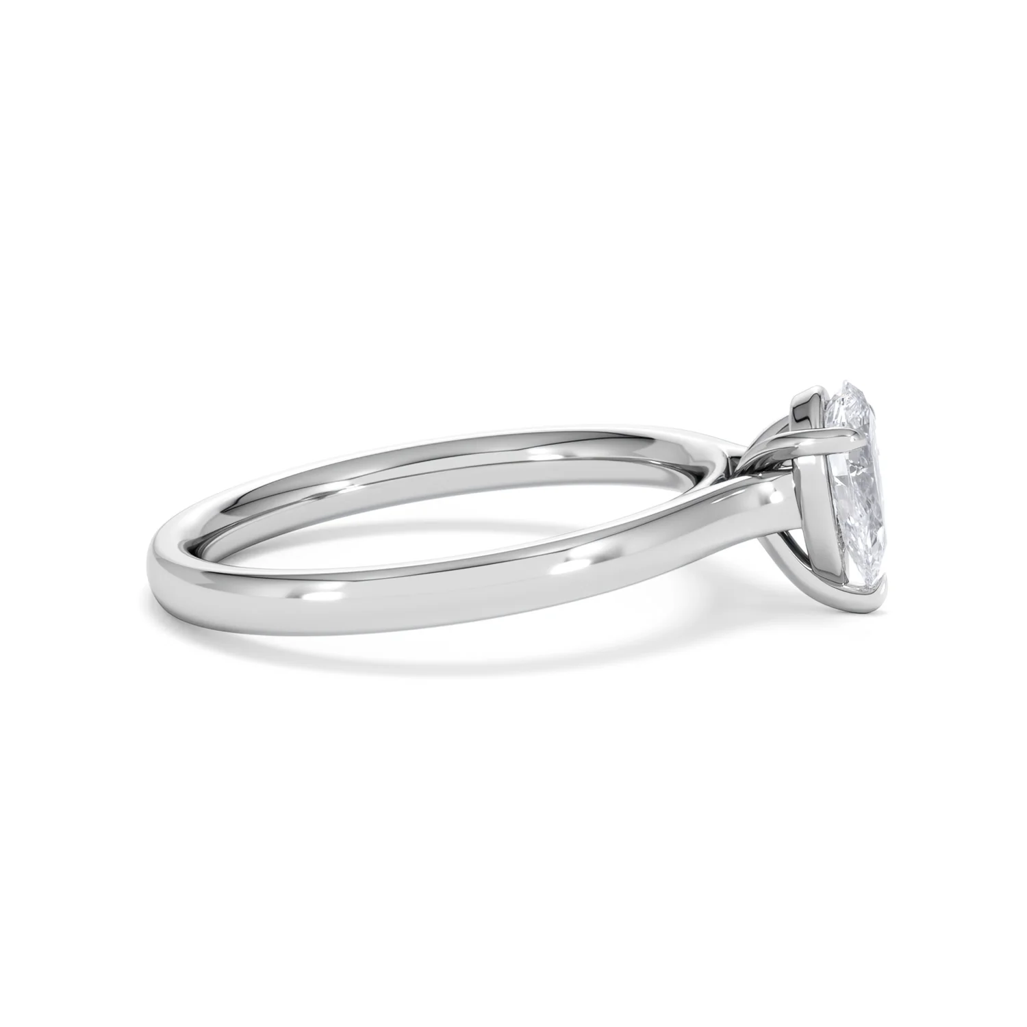 Amora Pear 0.50ct Lab Diamond Engagement Ring F/VS Set in 18K White Gold - Image 26