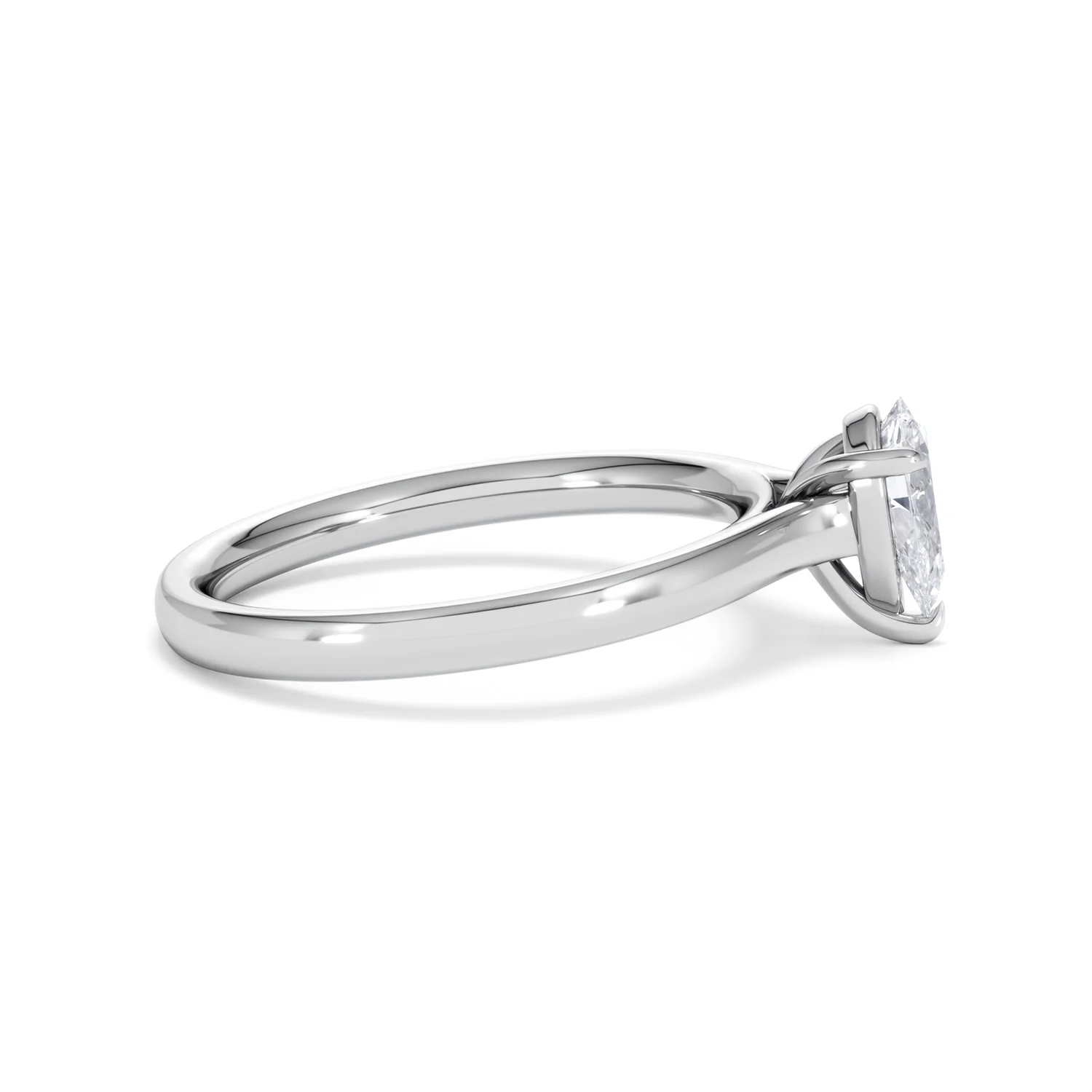 Amora Pear 0.50ct Lab Diamond Engagement Ring F/VS Set in 18K White Gold - Image 27