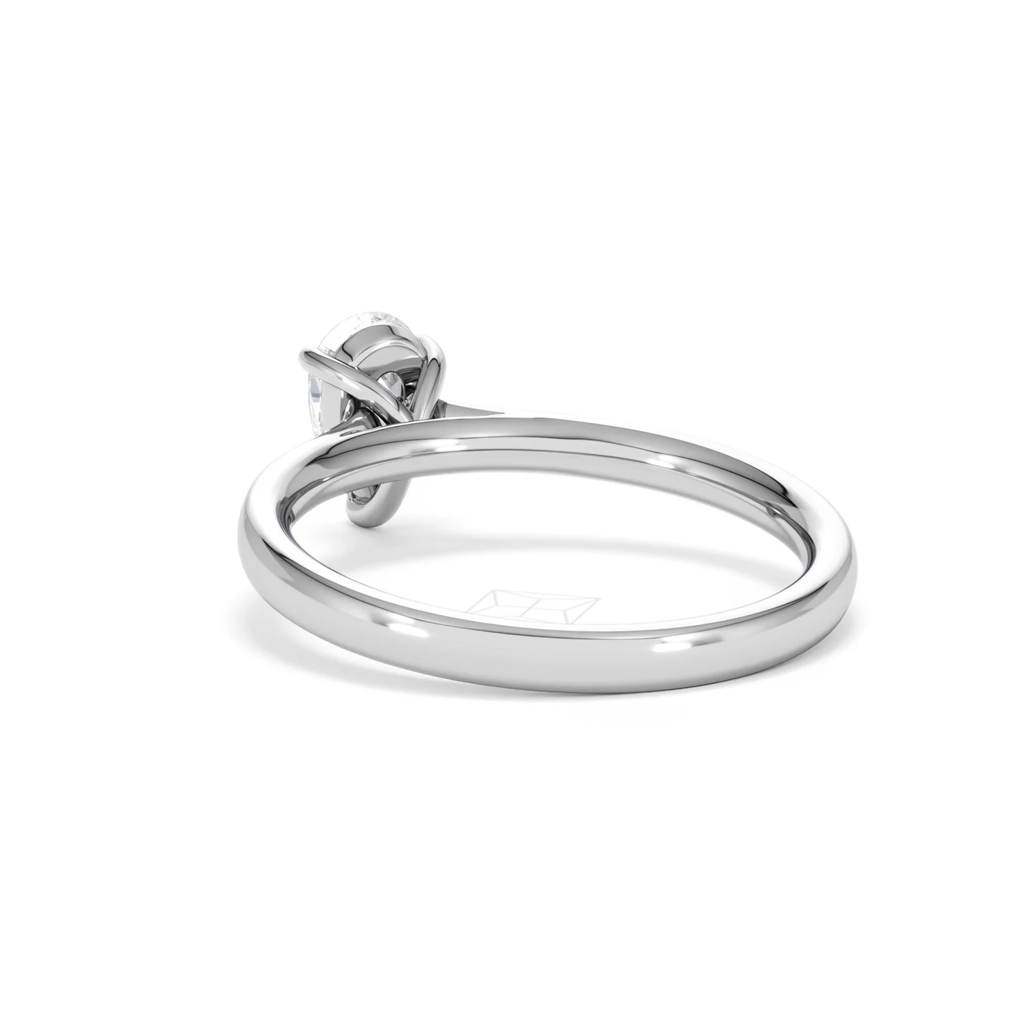 Amora Pear 0.50ct Lab Diamond Engagement Ring F/VS Set in 18K White Gold - Image 54