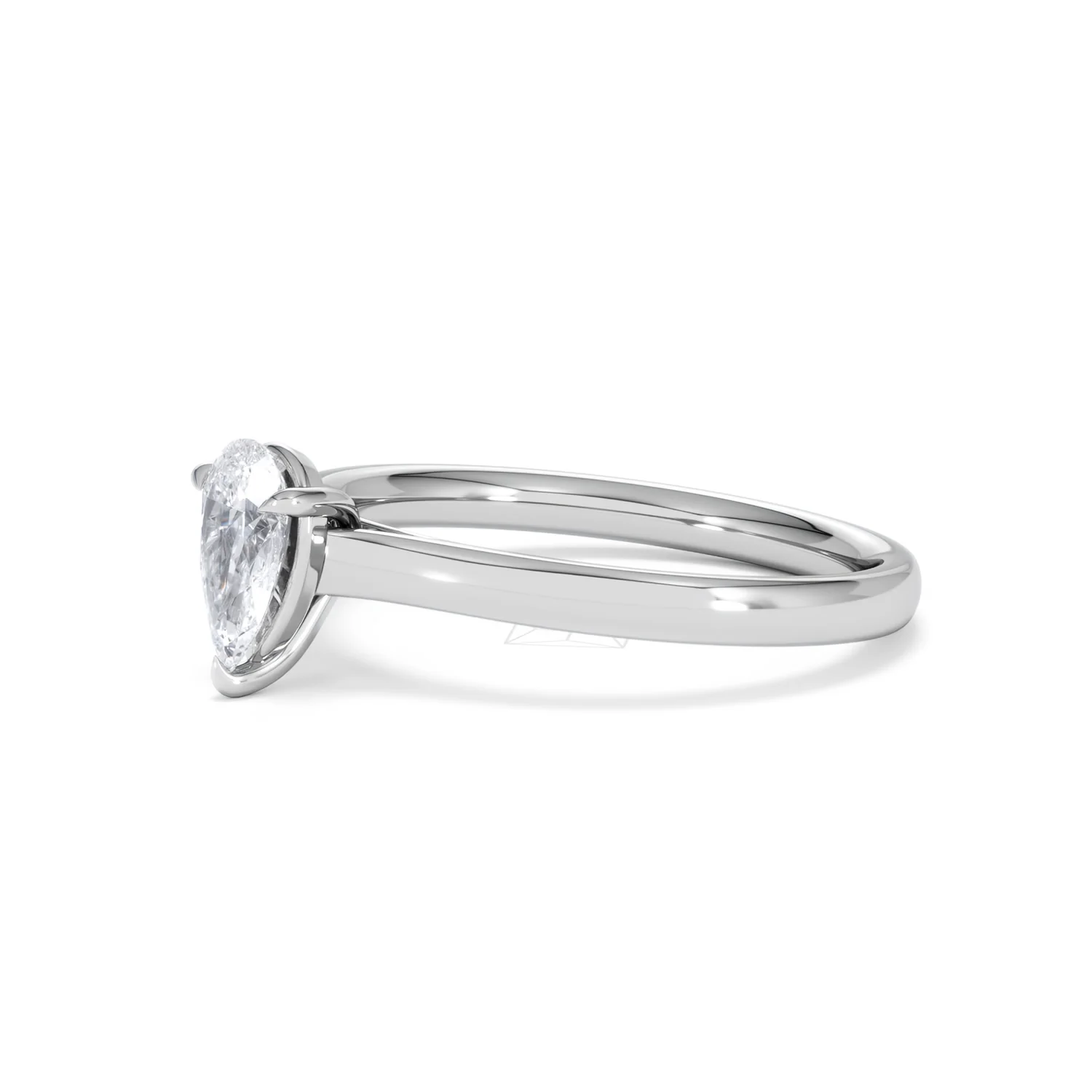 Amora Pear 0.50ct Lab Diamond Engagement Ring F/VS Set in 18K White Gold - Image 76