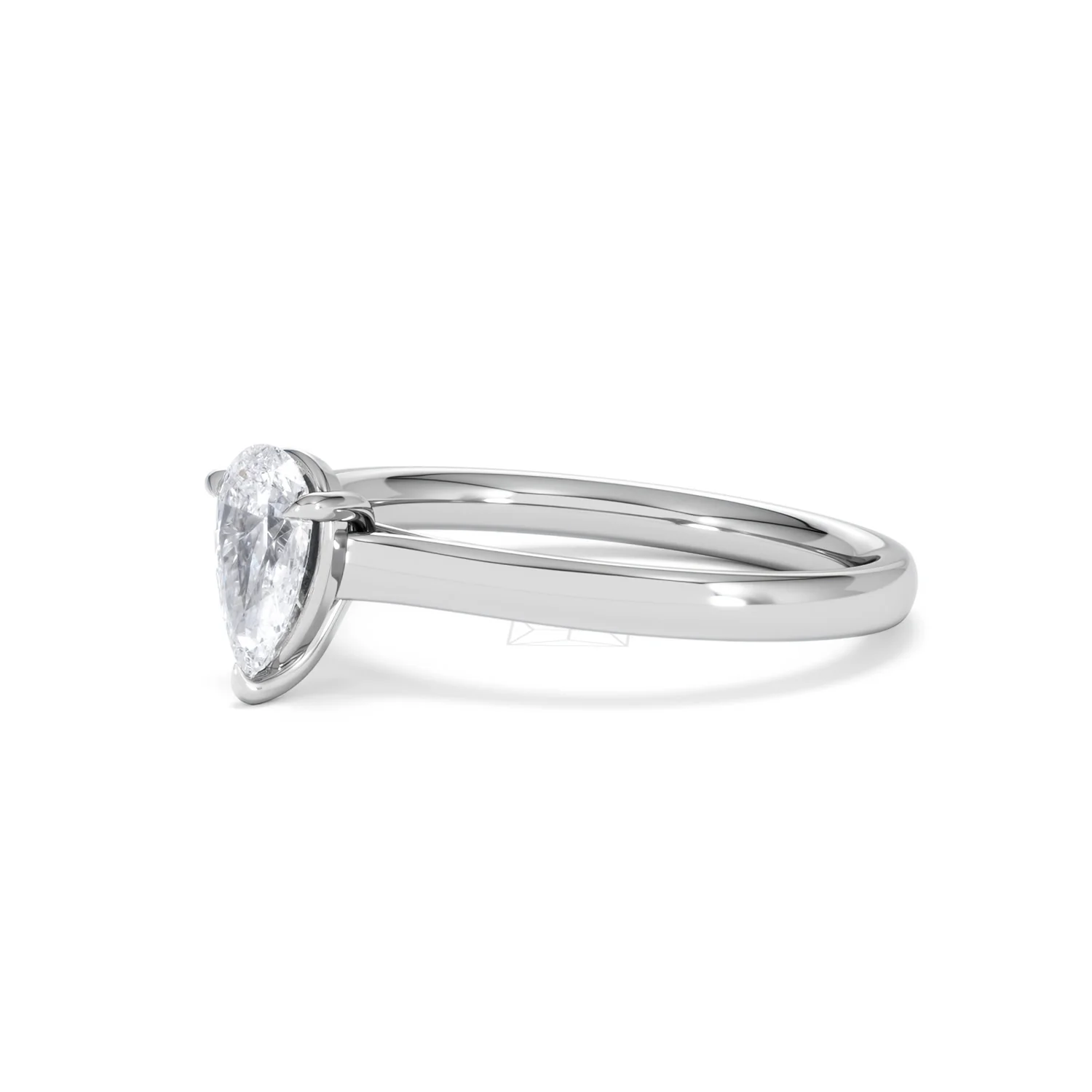 Amora Pear 0.50ct Lab Diamond Engagement Ring F/VS Set in 18K White Gold - Image 77