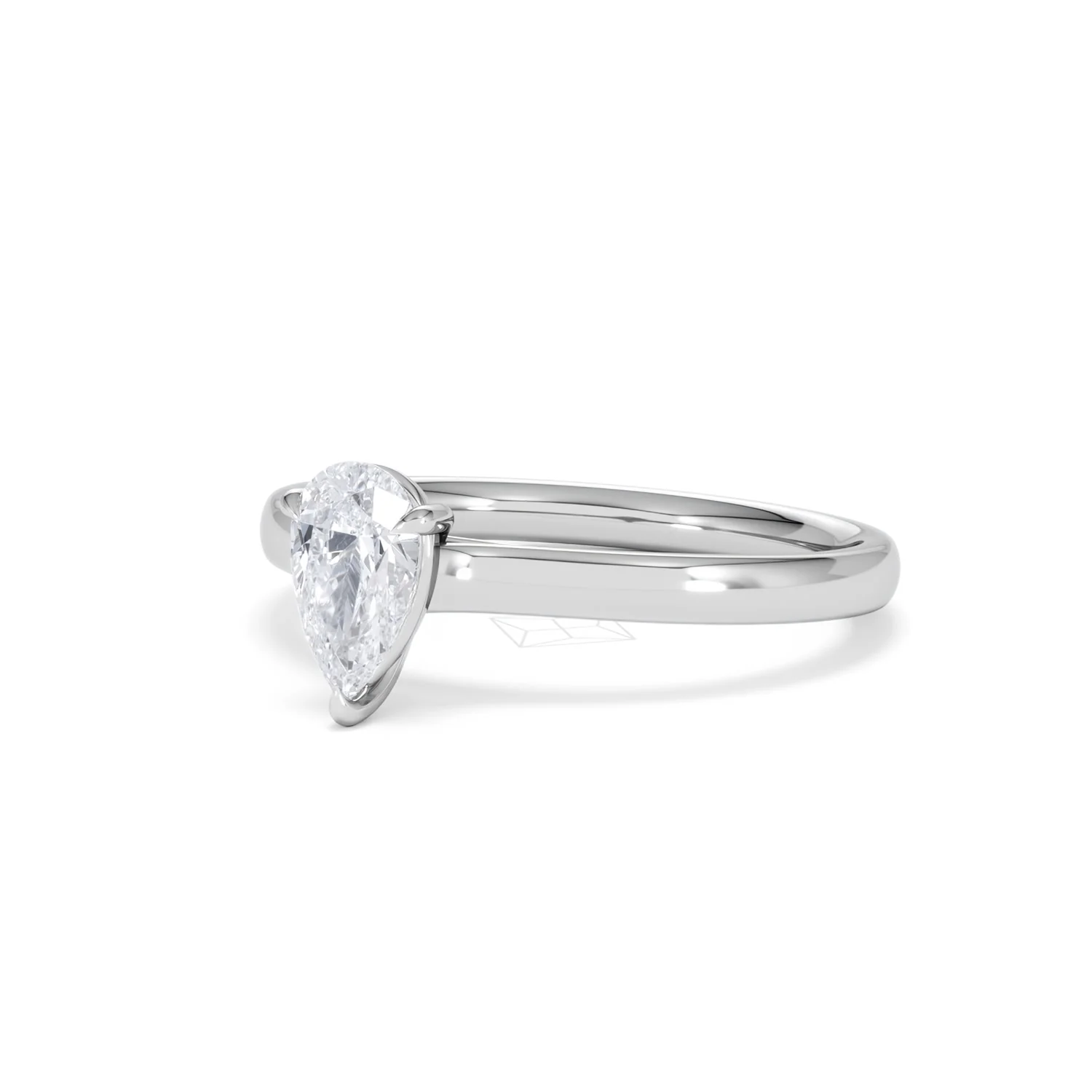Amora Pear 0.50ct Lab Diamond Engagement Ring F/VS Set in 18K White Gold - Image 81