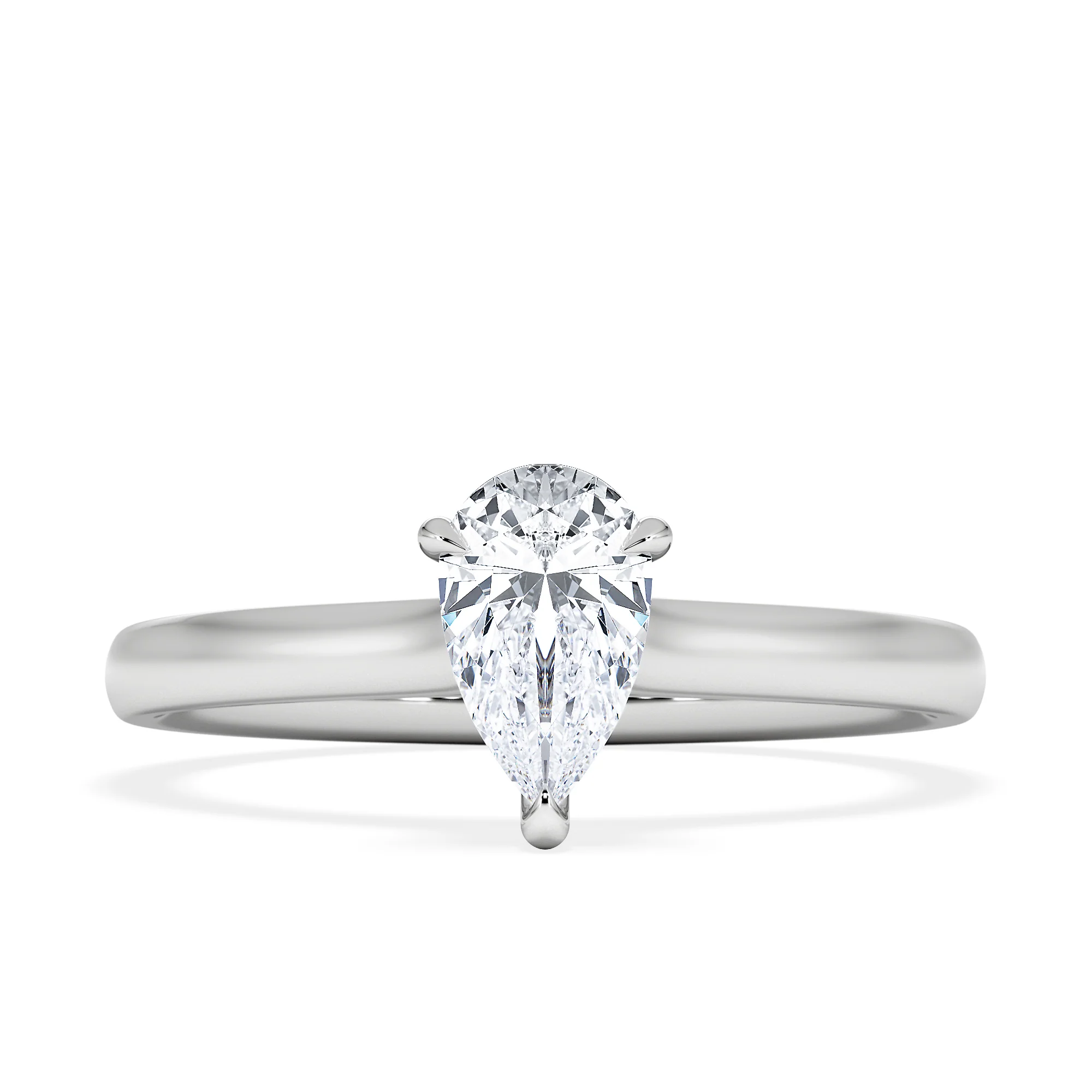 Amora Pear 0.50ct Lab Diamond Engagement Ring F/VS Set in Platinum - Image 6