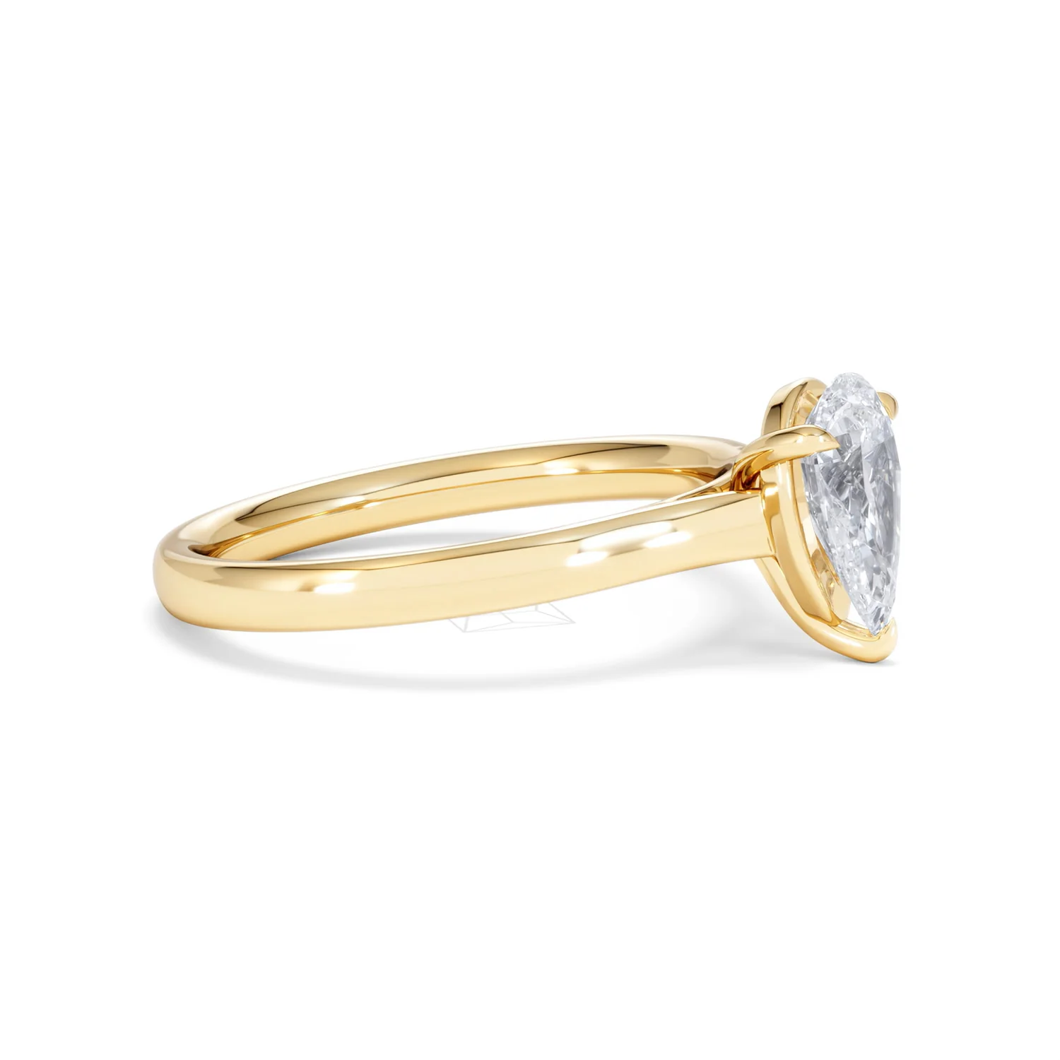 Amora Pear 1.00ct Lab Diamond Engagement Ring F/VS Set in 18K Gold - Image 22