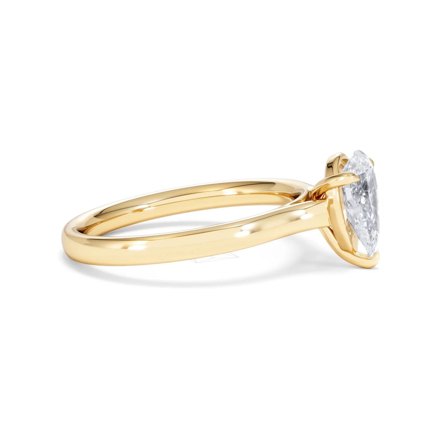 Amora Pear 1.00ct Lab Diamond Engagement Ring F/VS Set in 18K Gold - Image 24