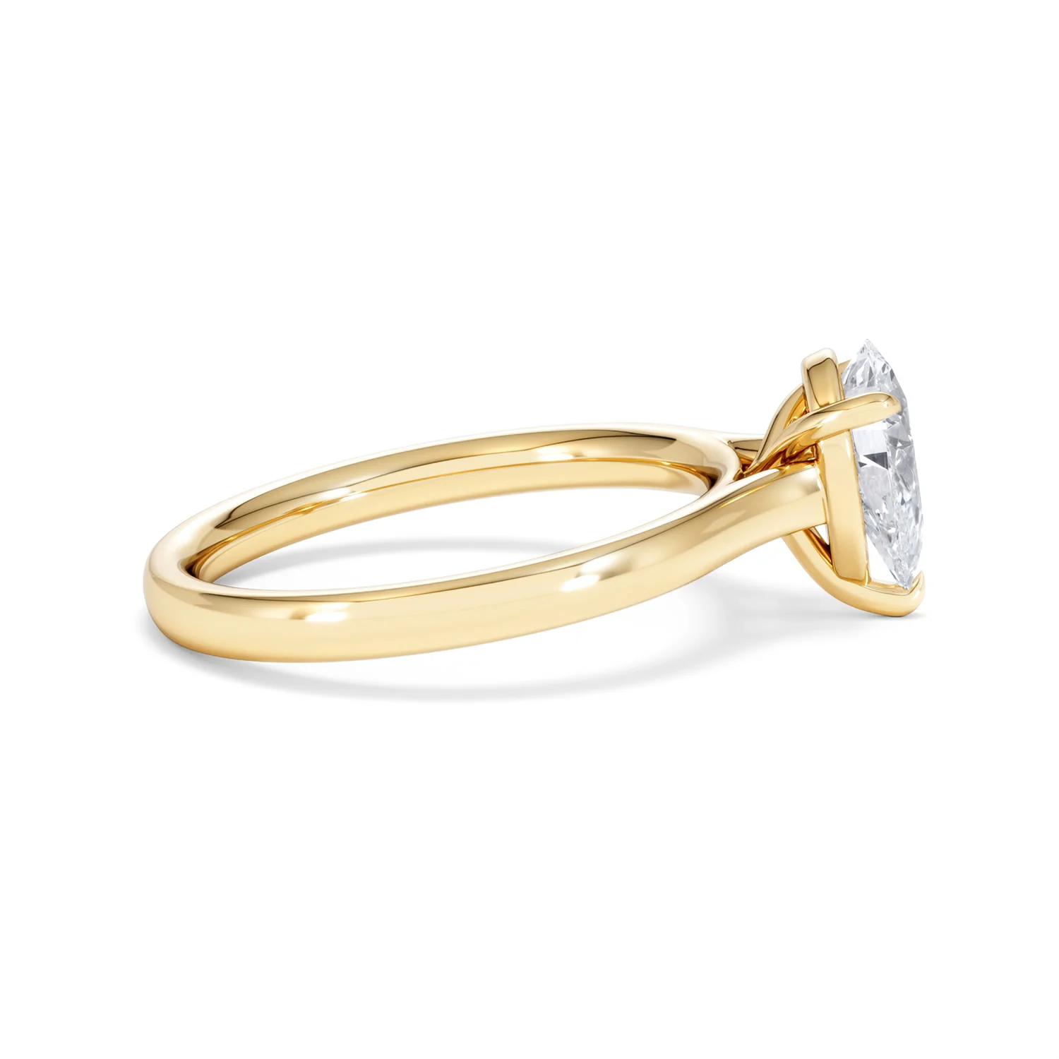 Amora Pear 1.00ct Lab Diamond Engagement Ring F/VS Set in 18K Gold - Image 28