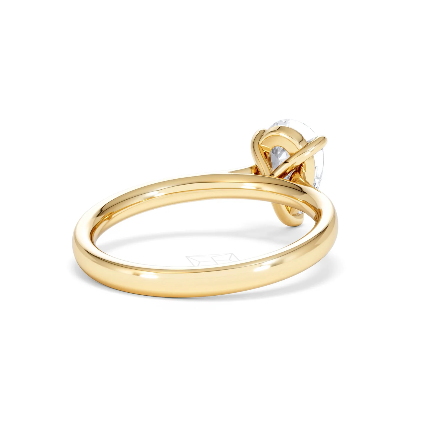 Amora Pear 1.00ct Lab Diamond Engagement Ring F/VS Set in 18K Gold - Image 41