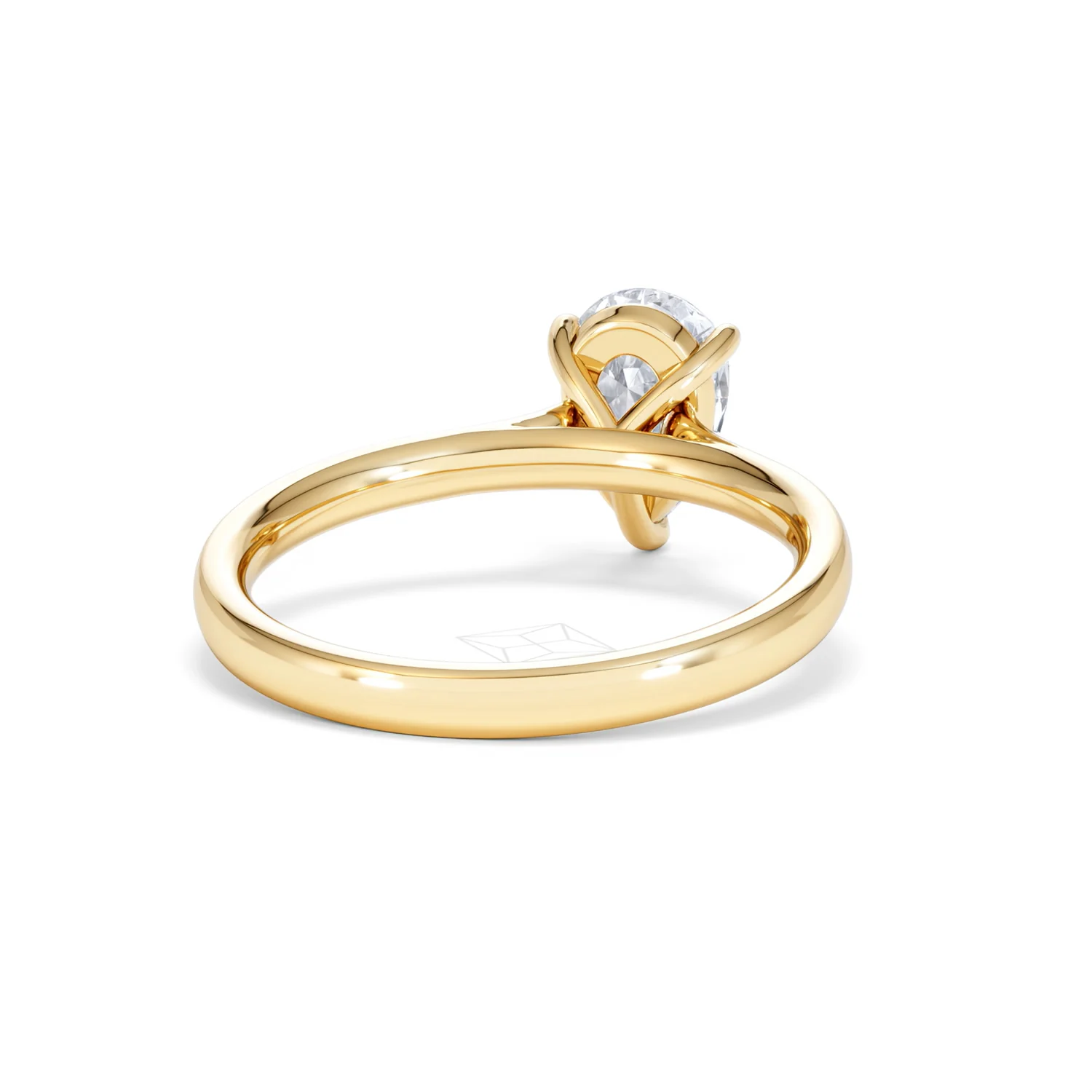Amora Pear 1.00ct Lab Diamond Engagement Ring F/VS Set in 18K Gold - Image 44