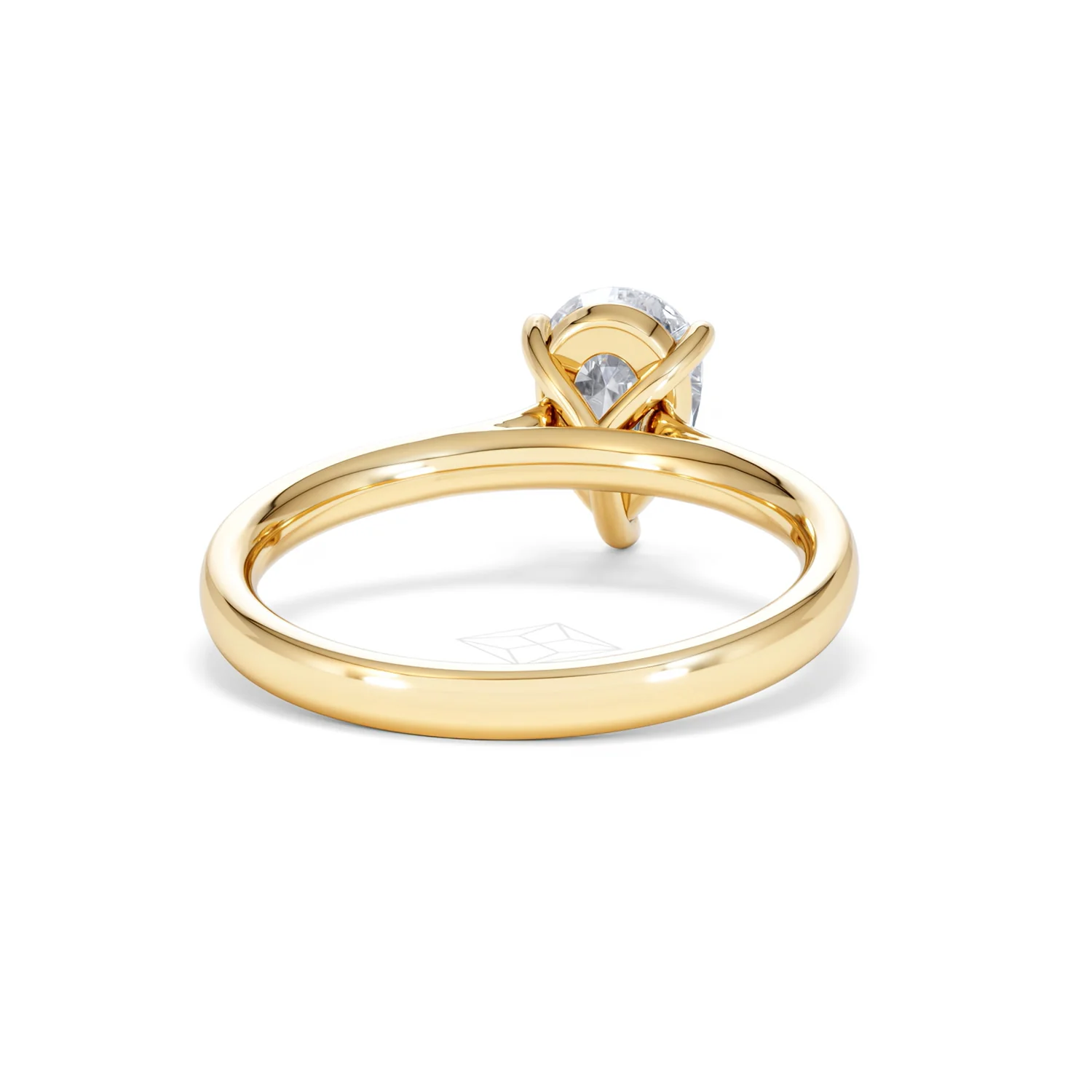 Amora Pear 1.00ct Lab Diamond Engagement Ring F/VS Set in 18K Gold - Image 45