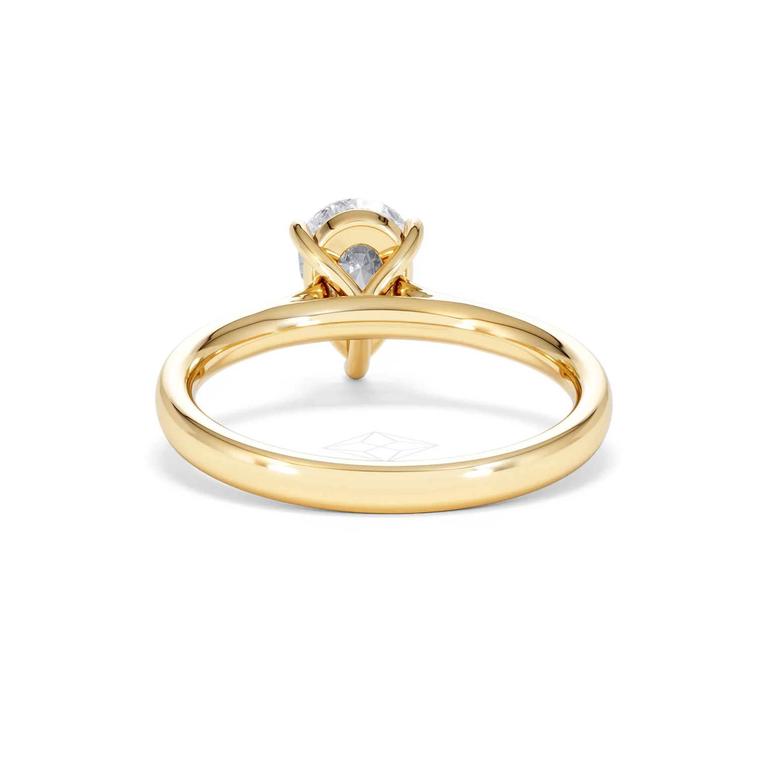 Amora Pear 1.00ct Lab Diamond Engagement Ring F/VS Set in 18K Gold - Image 49