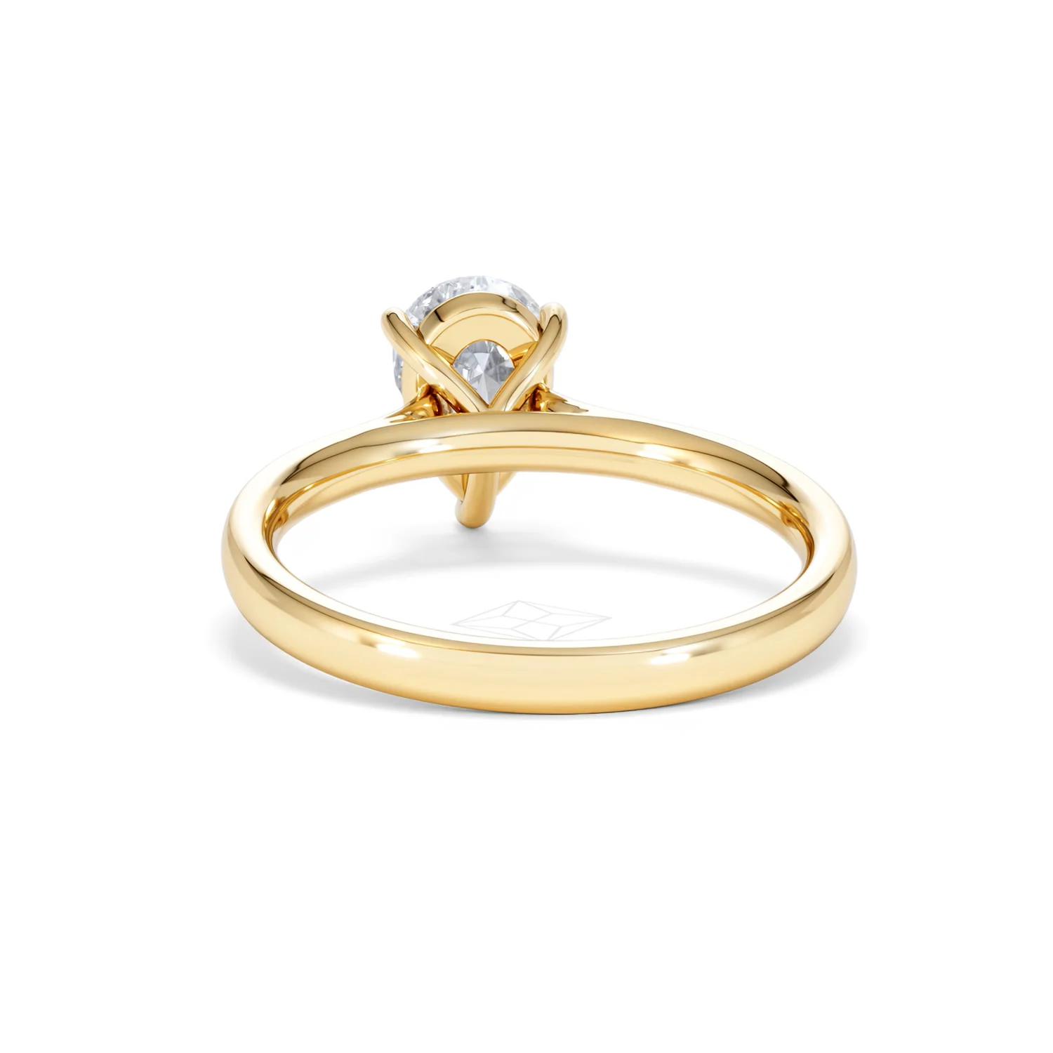 Amora Pear 1.00ct Lab Diamond Engagement Ring F/VS Set in 18K Gold - Image 50