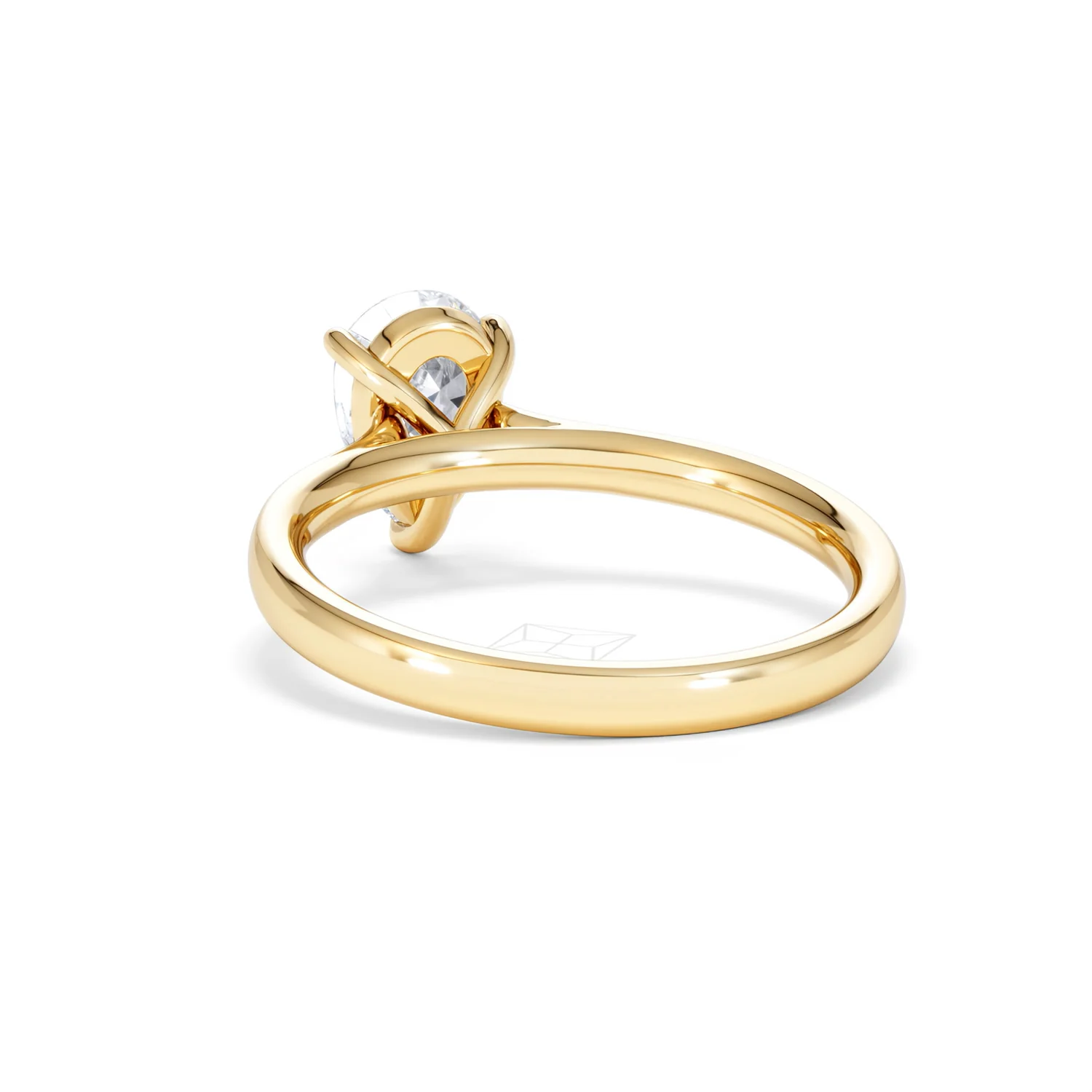 Amora Pear 1.00ct Lab Diamond Engagement Ring F/VS Set in 18K Gold - Image 53