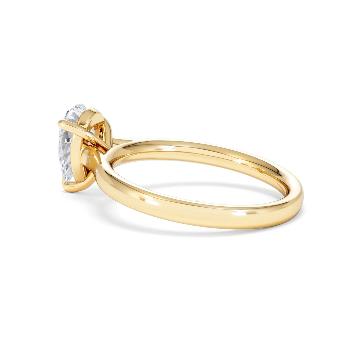 Amora Pear 1.00ct Lab Diamond Engagement Ring F/VS Set in 18K Gold - Image 62