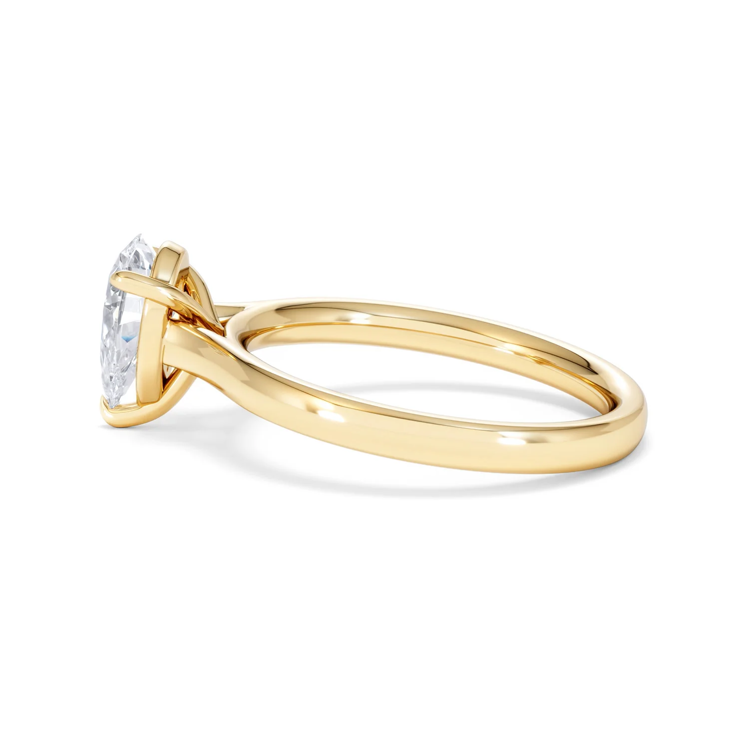 Amora Pear 1.00ct Lab Diamond Engagement Ring F/VS Set in 18K Gold - Image 66