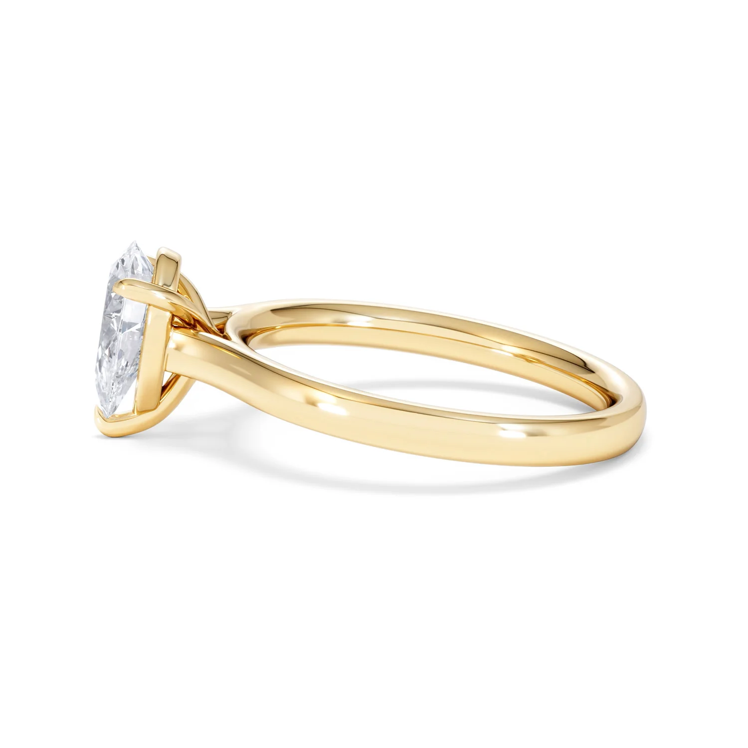 Amora Pear 1.00ct Lab Diamond Engagement Ring F/VS Set in 18K Gold - Image 68