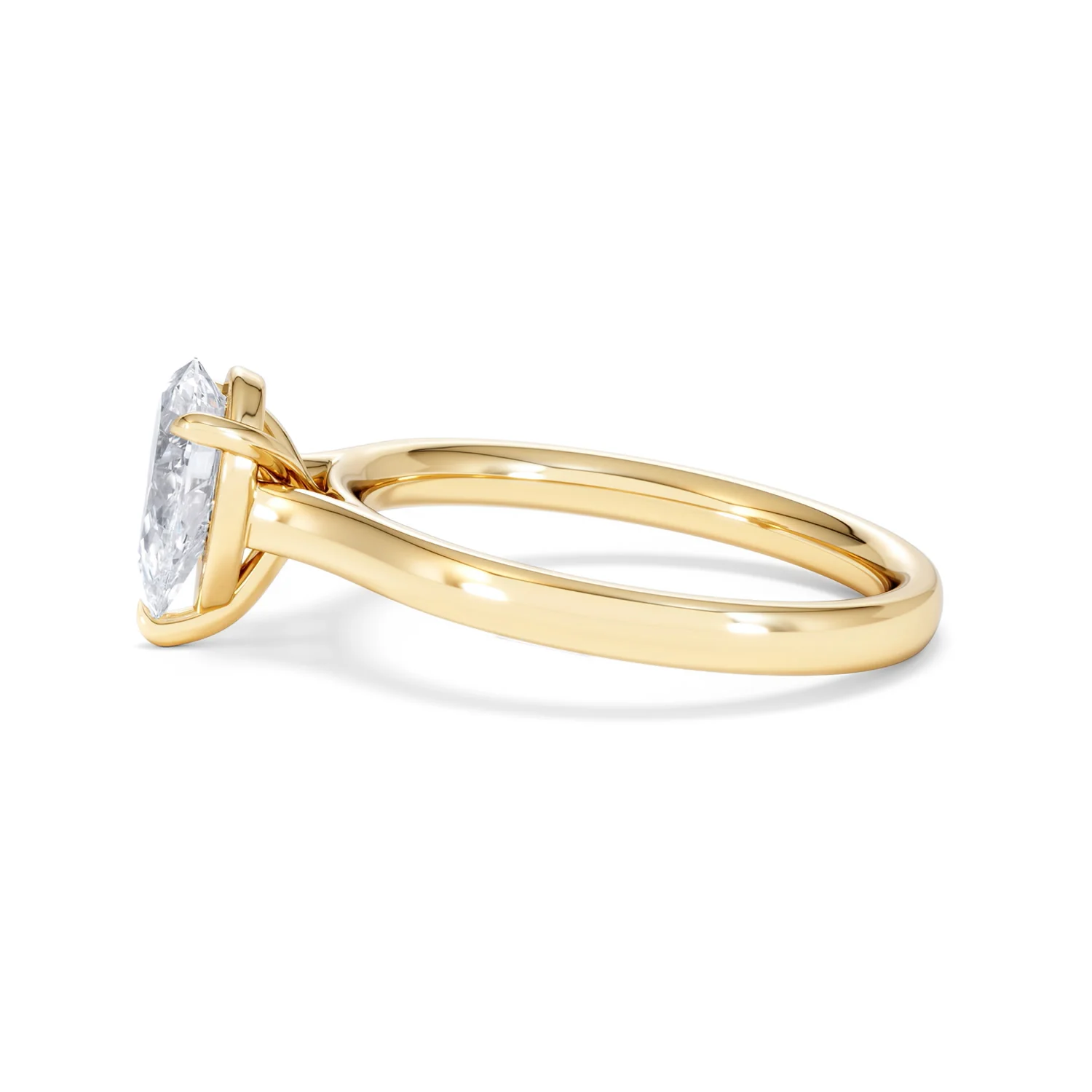 Amora Pear 1.00ct Lab Diamond Engagement Ring F/VS Set in 18K Gold - Image 69
