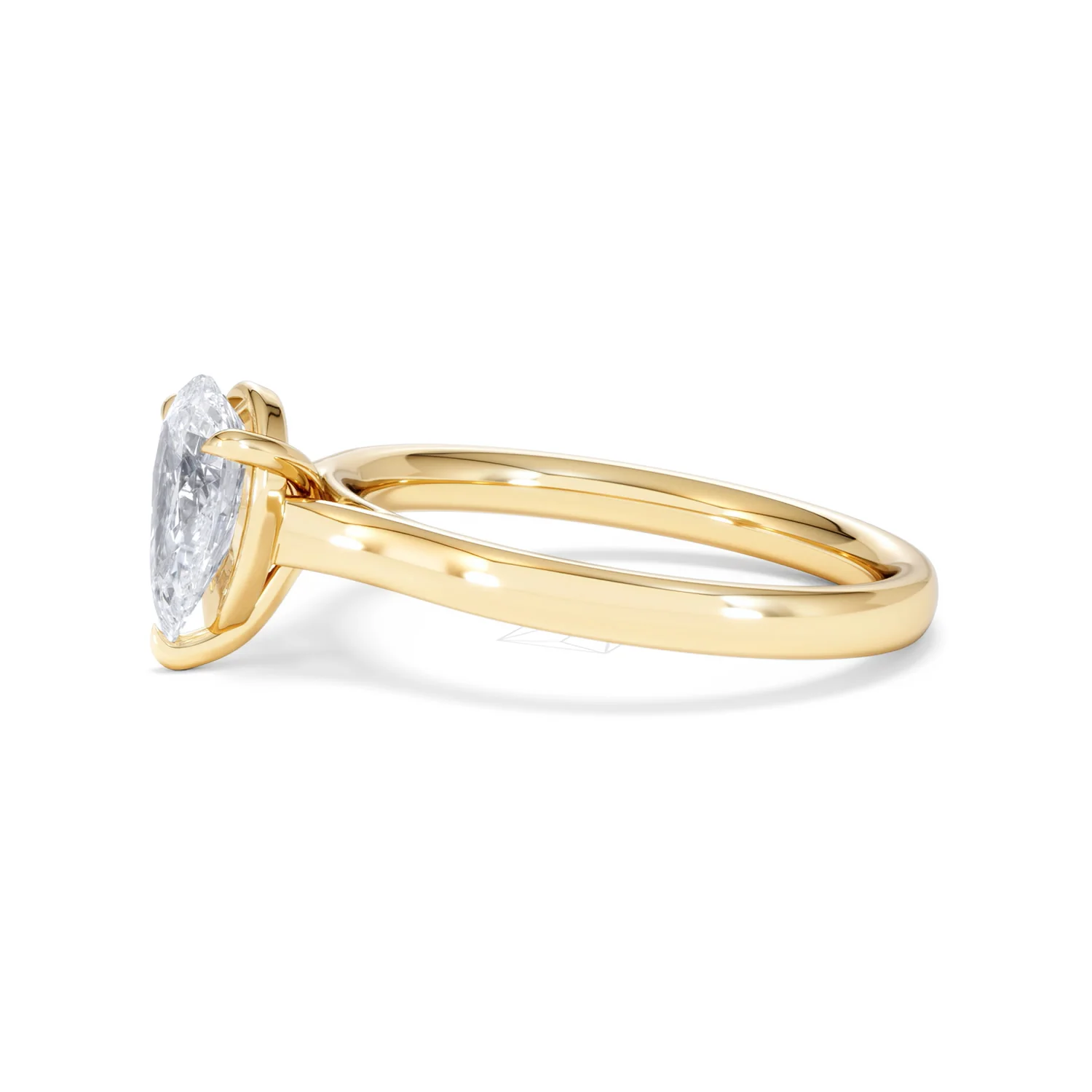 Amora Pear 1.00ct Lab Diamond Engagement Ring F/VS Set in 18K Gold - Image 72