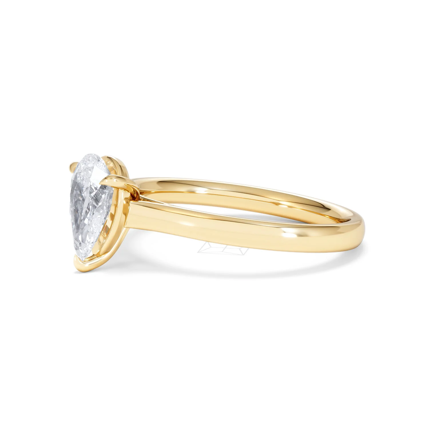 Amora Pear 1.00ct Lab Diamond Engagement Ring F/VS Set in 18K Gold - Image 75