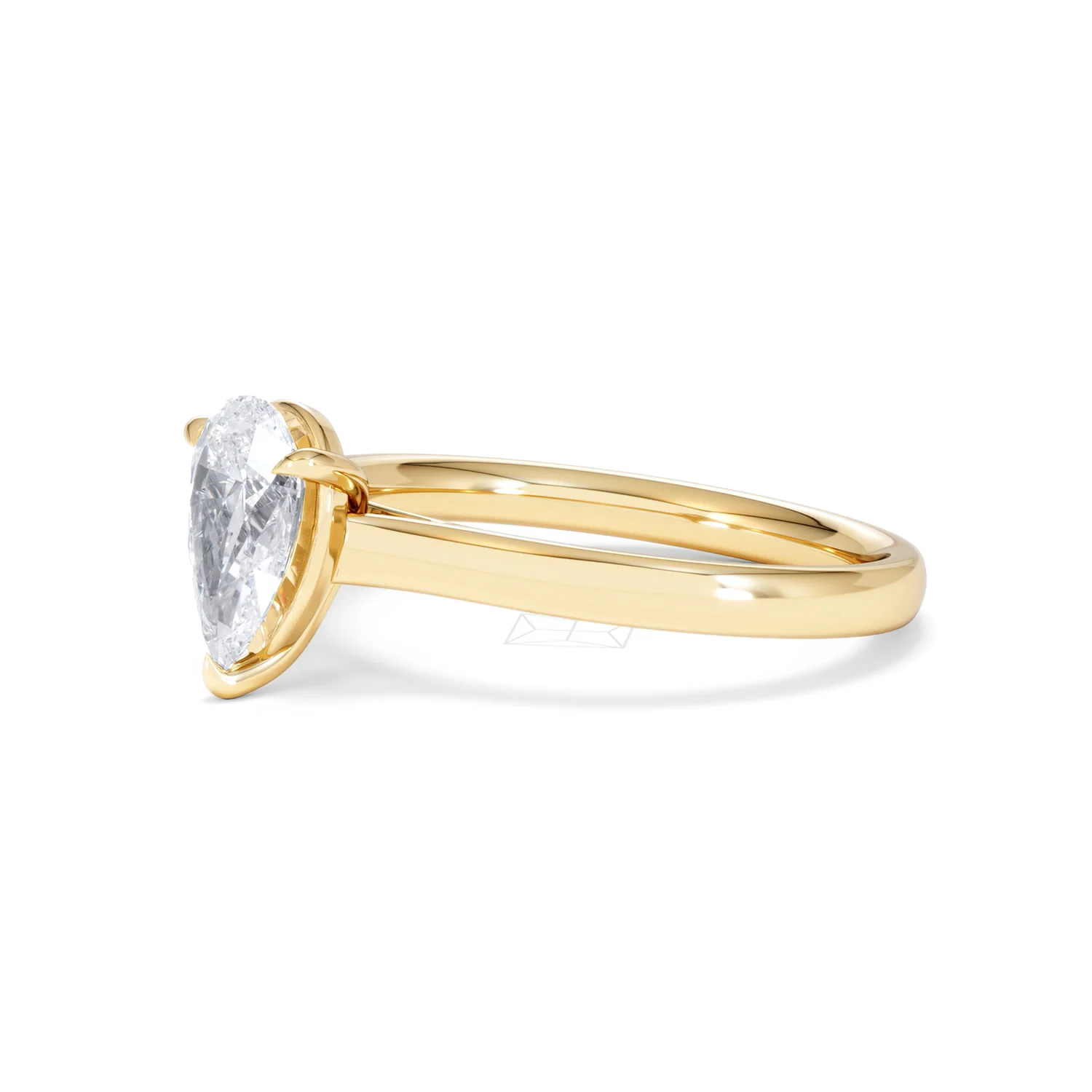 Amora Pear 1.00ct Lab Diamond Engagement Ring F/VS Set in 18K Gold - Image 76