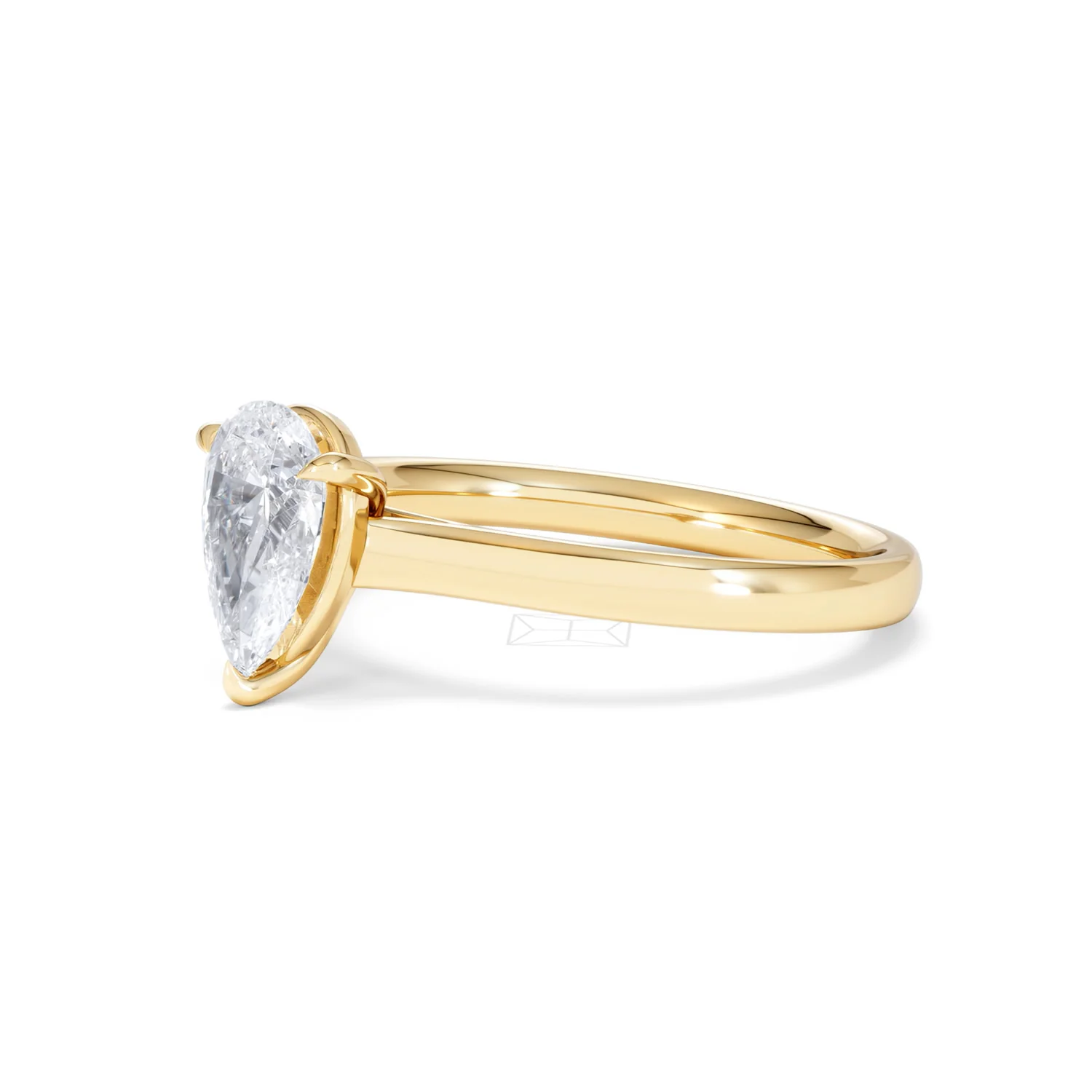 Amora Pear 1.00ct Lab Diamond Engagement Ring F/VS Set in 18K Gold - Image 77