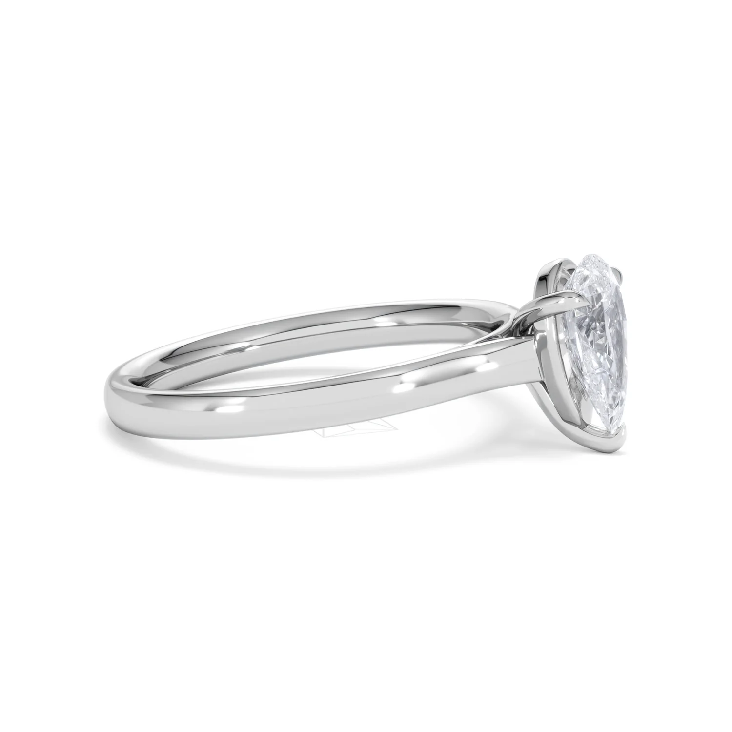 Amora Pear 1.00ct Lab Diamond Engagement Ring F/VS Set in 18K White Gold - Image 23