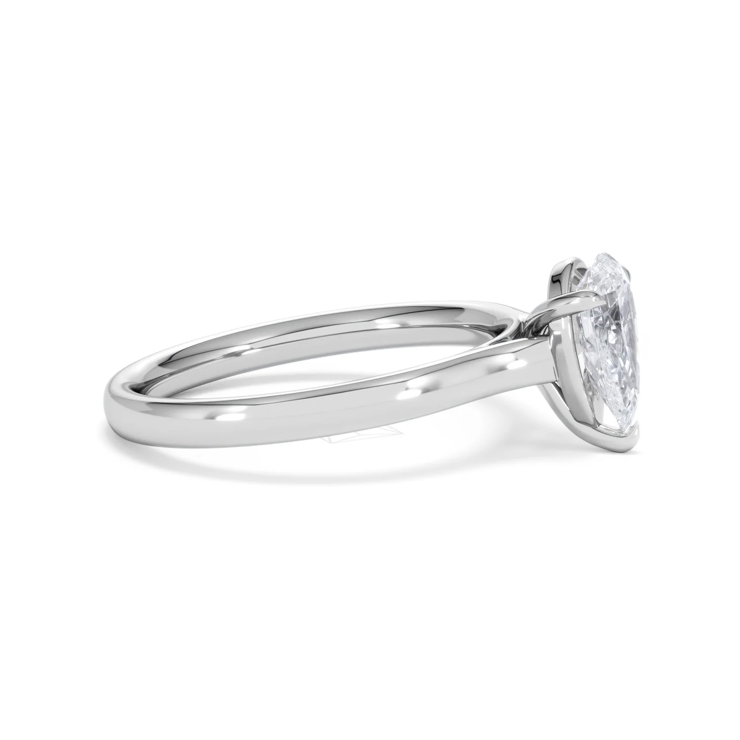 Amora Pear 1.00ct Lab Diamond Engagement Ring F/VS Set in 18K White Gold - Image 24