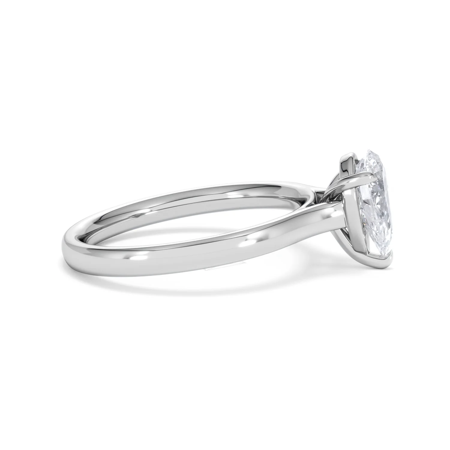 Amora Pear 1.00ct Lab Diamond Engagement Ring F/VS Set in 18K White Gold - Image 26