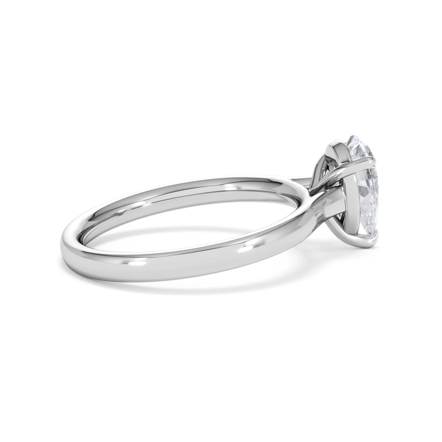 Amora Pear 1.00ct Lab Diamond Engagement Ring F/VS Set in 18K White Gold - Image 31