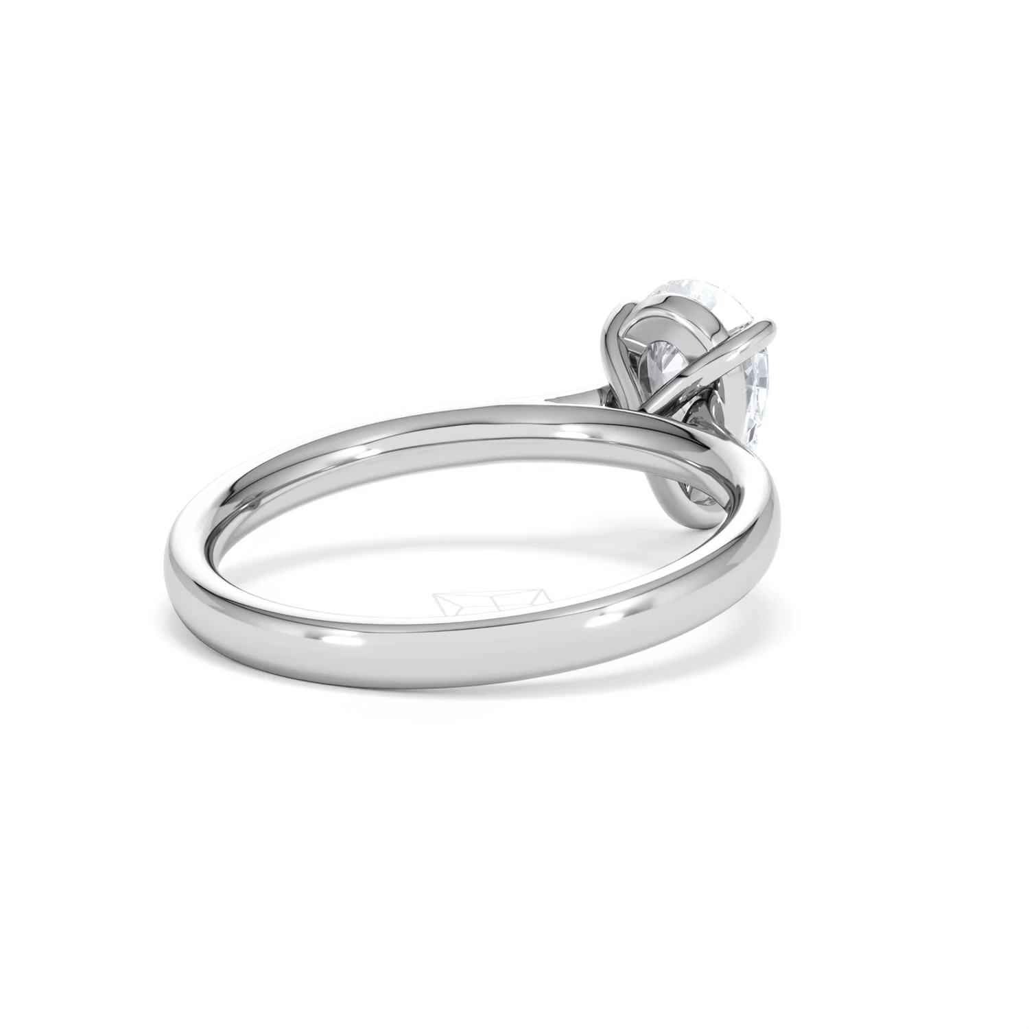 Amora Pear 1.00ct Lab Diamond Engagement Ring F/VS Set in 18K White Gold - Image 40
