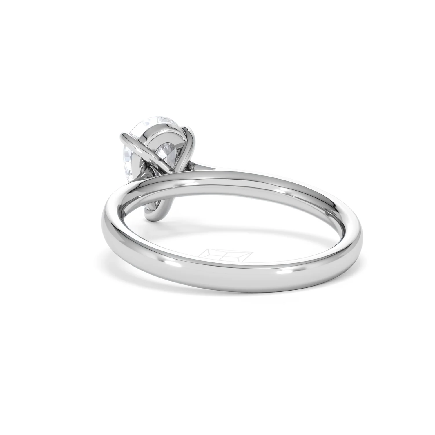 Amora Pear 1.00ct Lab Diamond Engagement Ring F/VS Set in 18K White Gold - Image 54