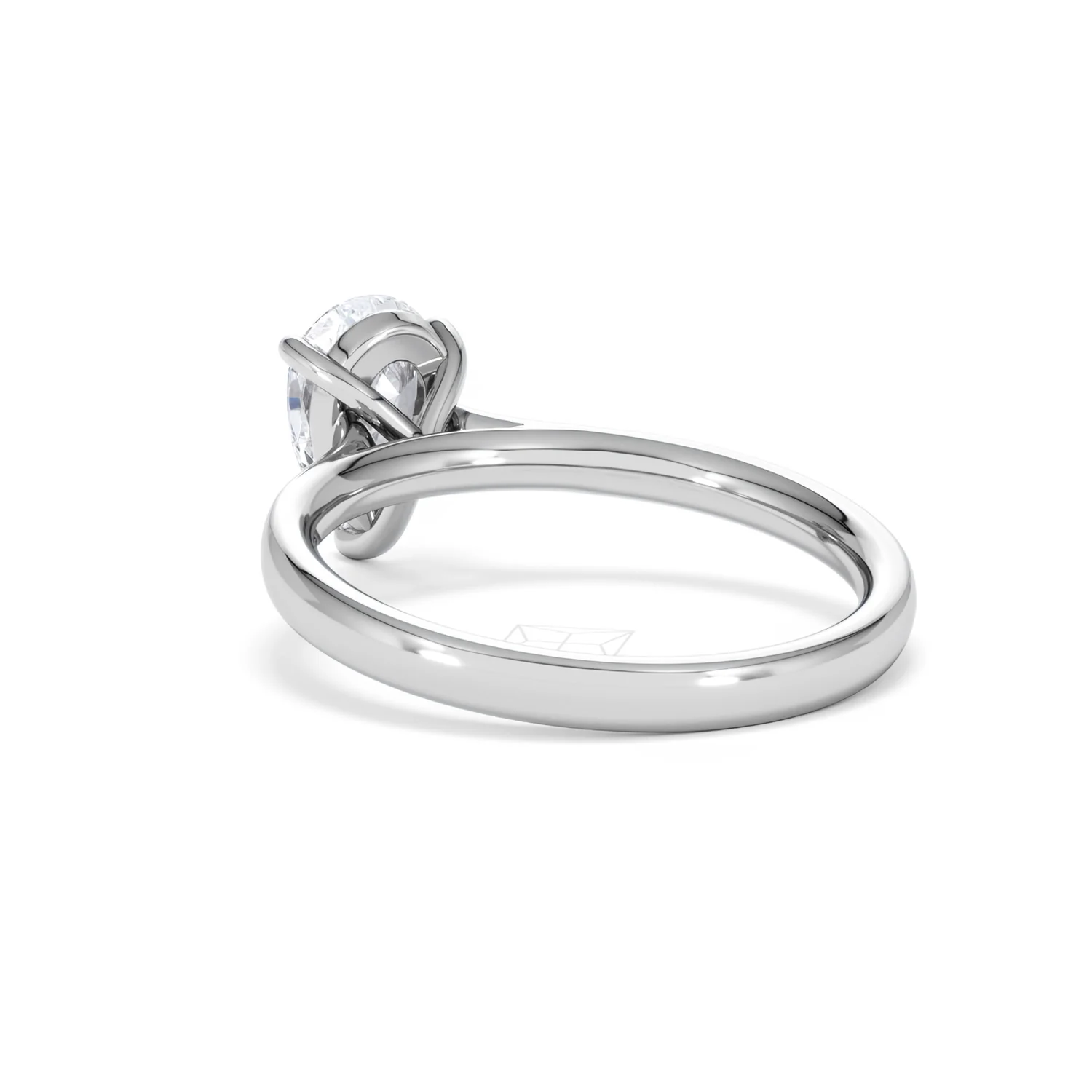 Amora Pear 1.00ct Lab Diamond Engagement Ring F/VS Set in 18K White Gold - Image 55
