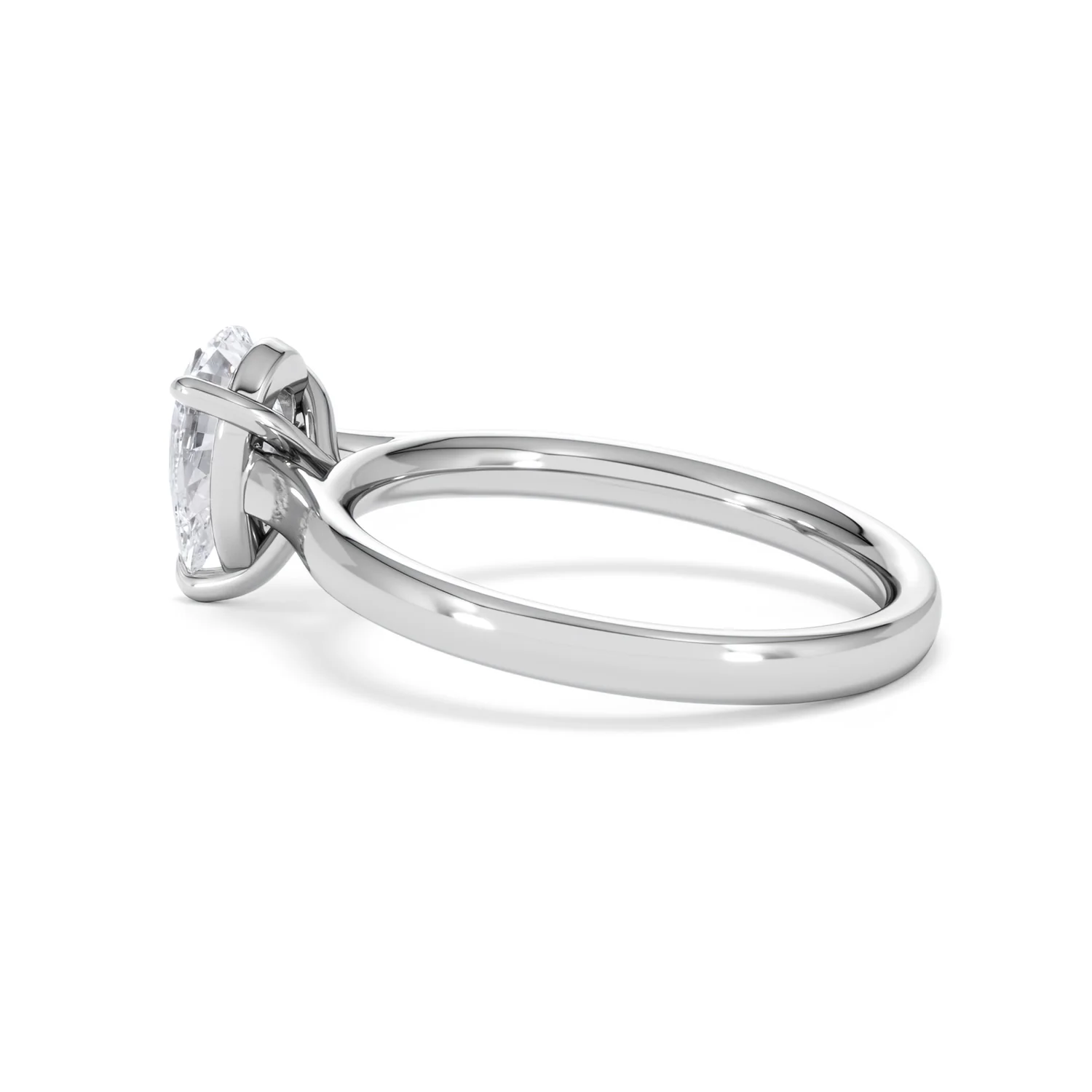 Amora Pear 1.00ct Lab Diamond Engagement Ring F/VS Set in 18K White Gold - Image 63