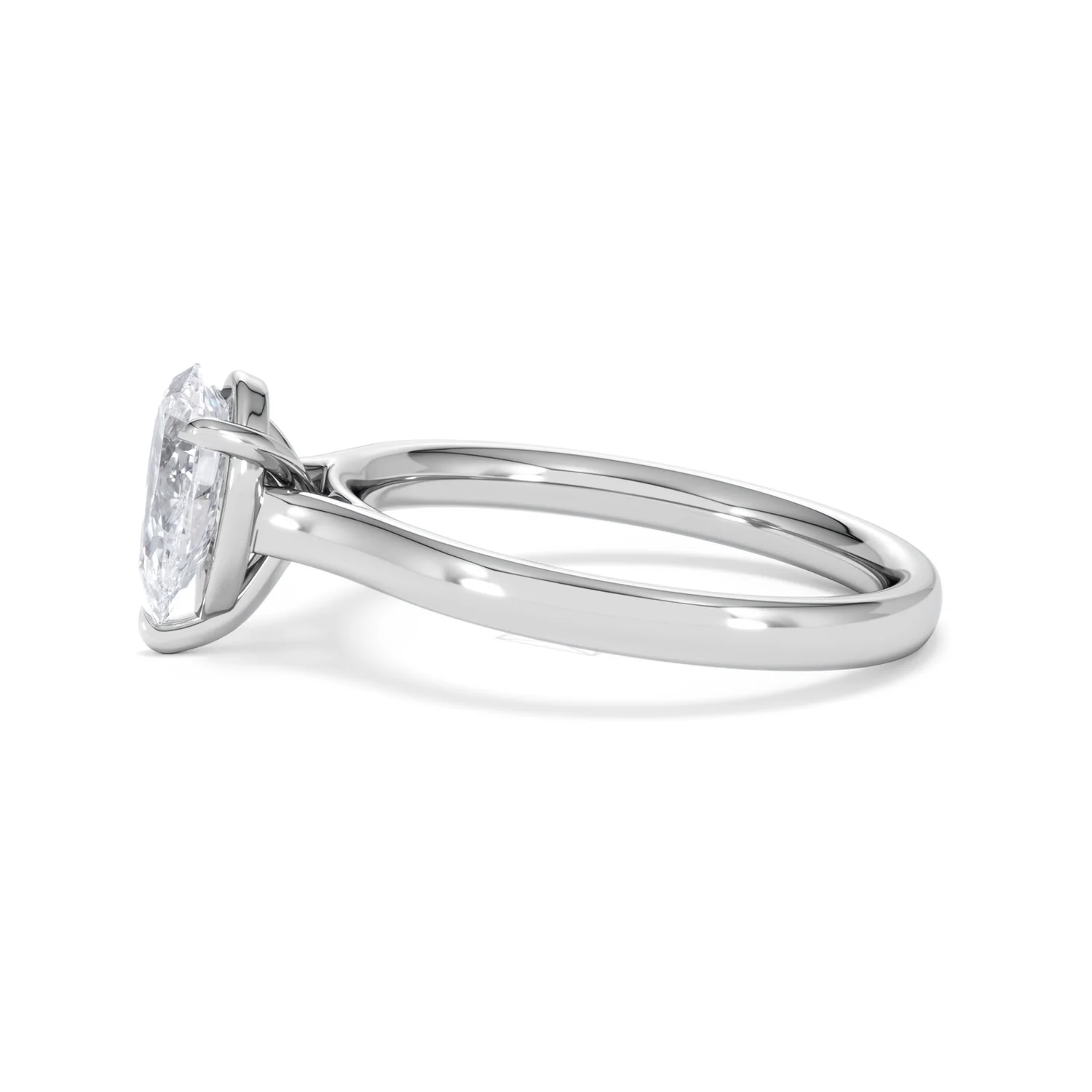 Amora Pear 1.00ct Lab Diamond Engagement Ring F/VS Set in 18K White Gold - Image 70