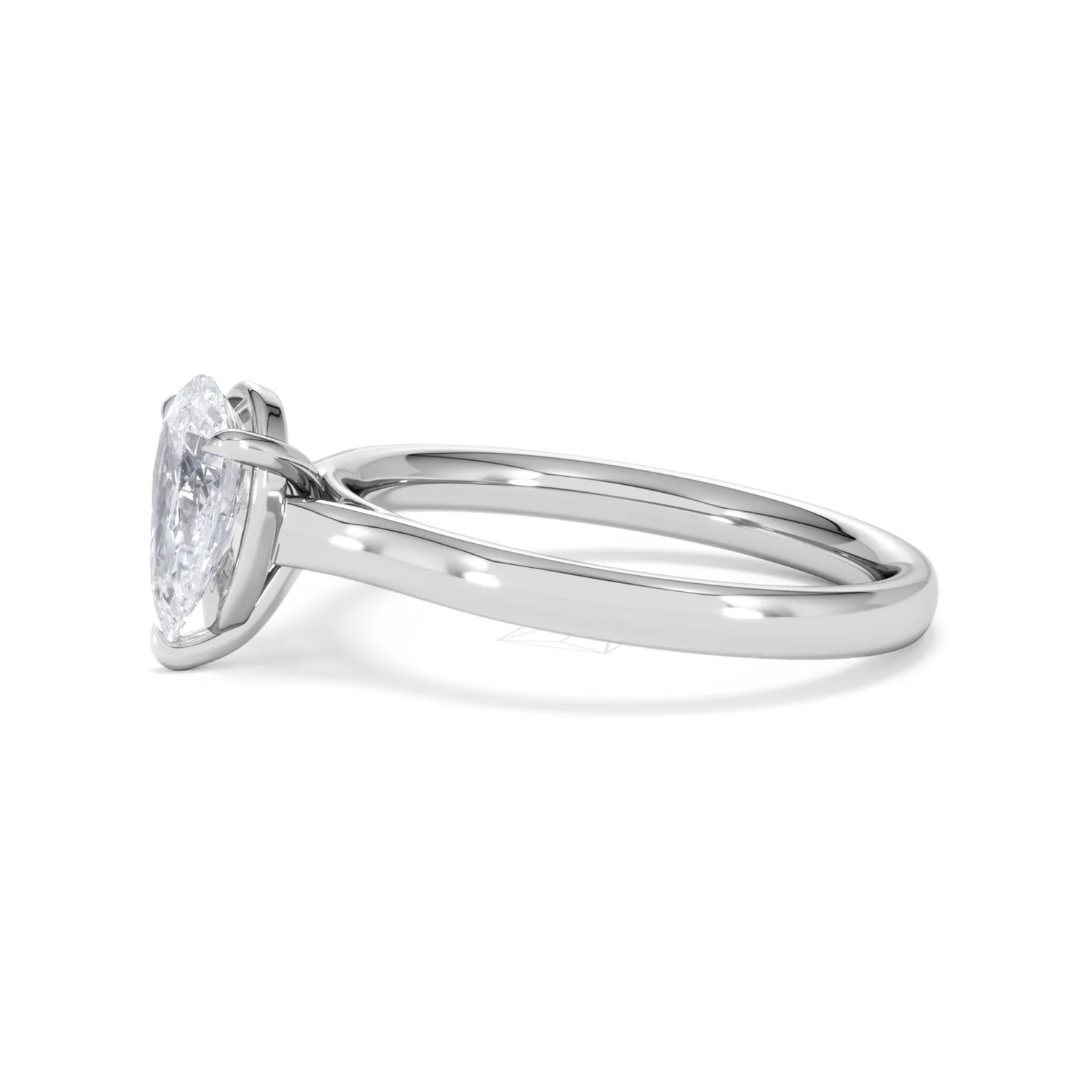 Amora Pear 1.00ct Lab Diamond Engagement Ring F/VS Set in 18K White Gold - Image 72