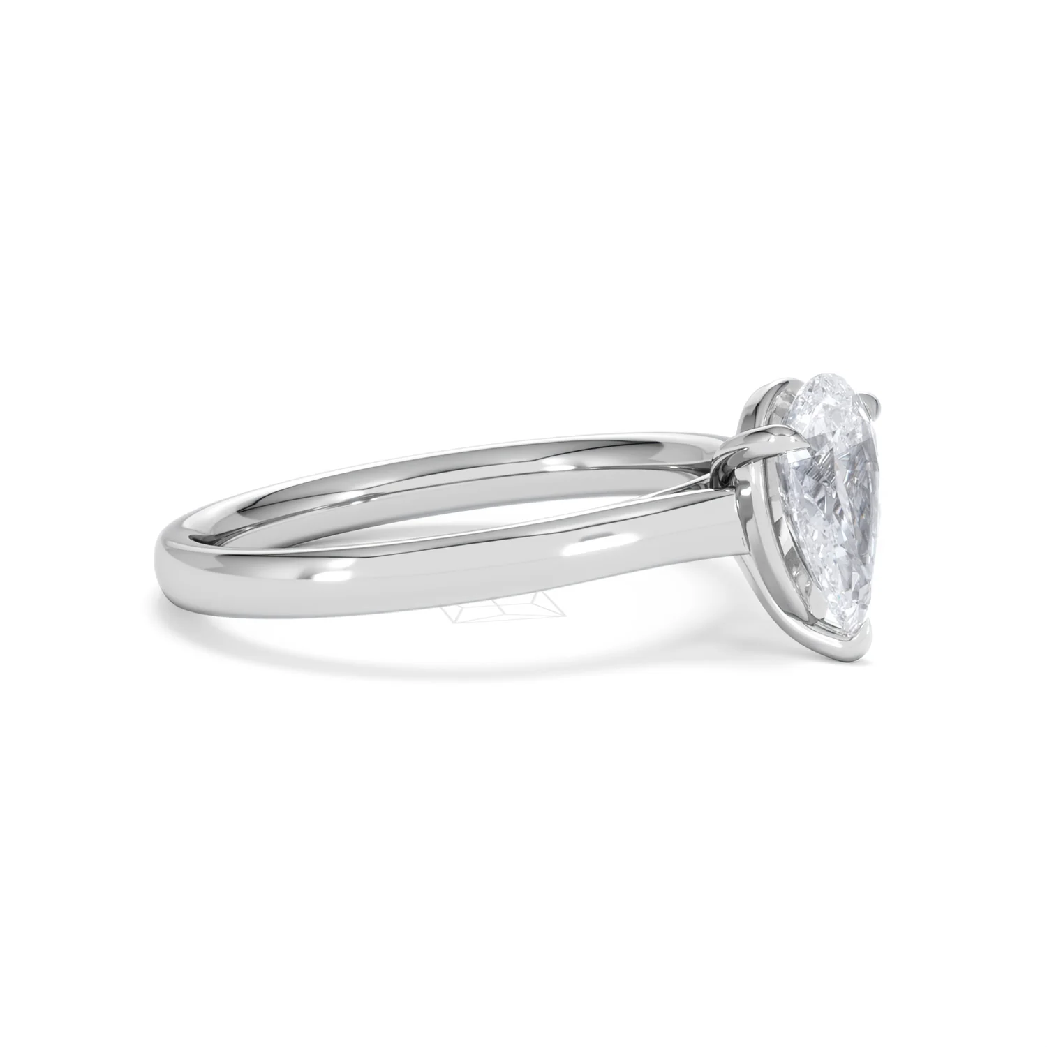 Amora Pear 1.00ct Lab Diamond Engagement Ring F/VS Set in Platinum - Image 21
