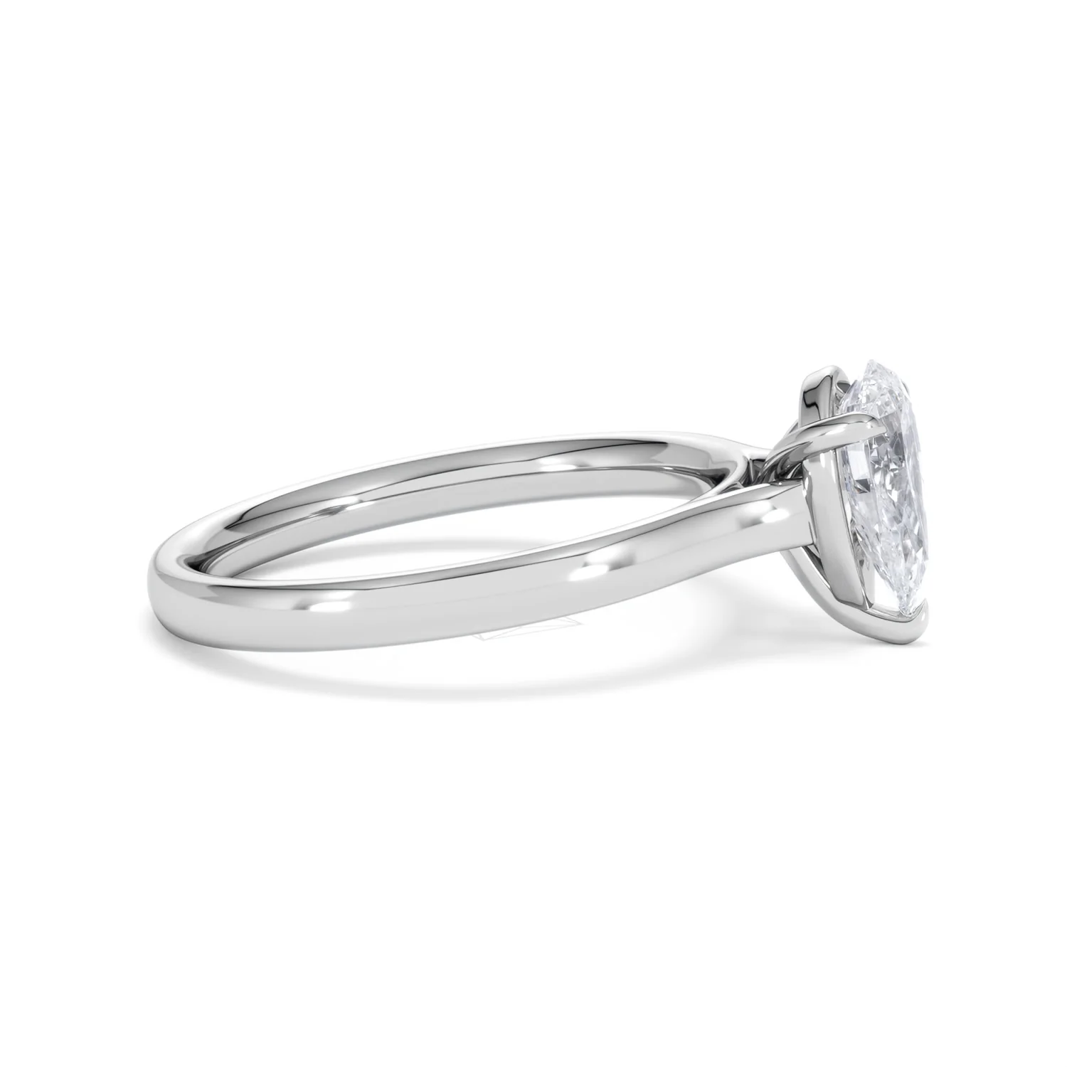 Amora Pear 1.00ct Lab Diamond Engagement Ring F/VS Set in Platinum - Image 25