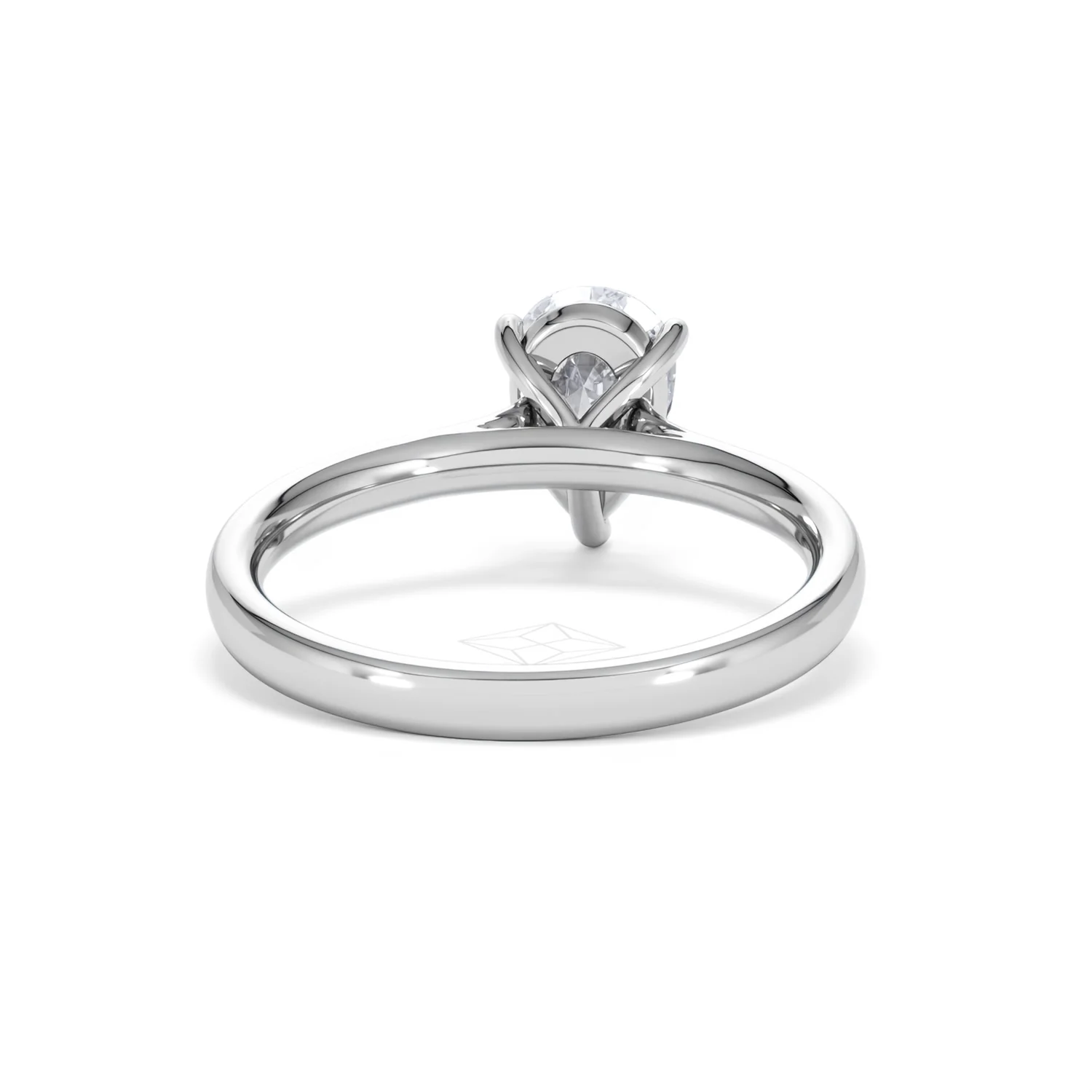 Amora Pear 1.00ct Lab Diamond Engagement Ring F/VS Set in Platinum - Image 46