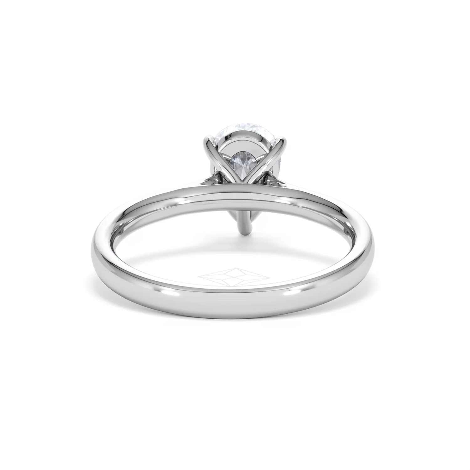 Amora Pear 1.00ct Lab Diamond Engagement Ring F/VS Set in Platinum - Image 47