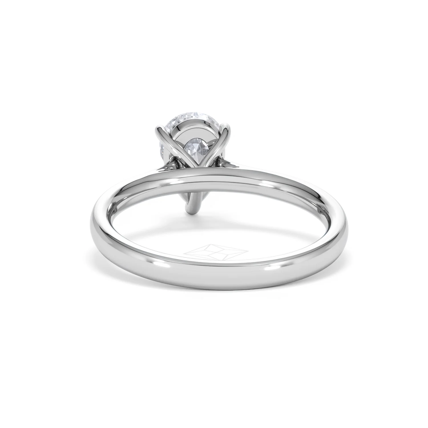 Amora Pear 1.00ct Lab Diamond Engagement Ring F/VS Set in Platinum - Image 50