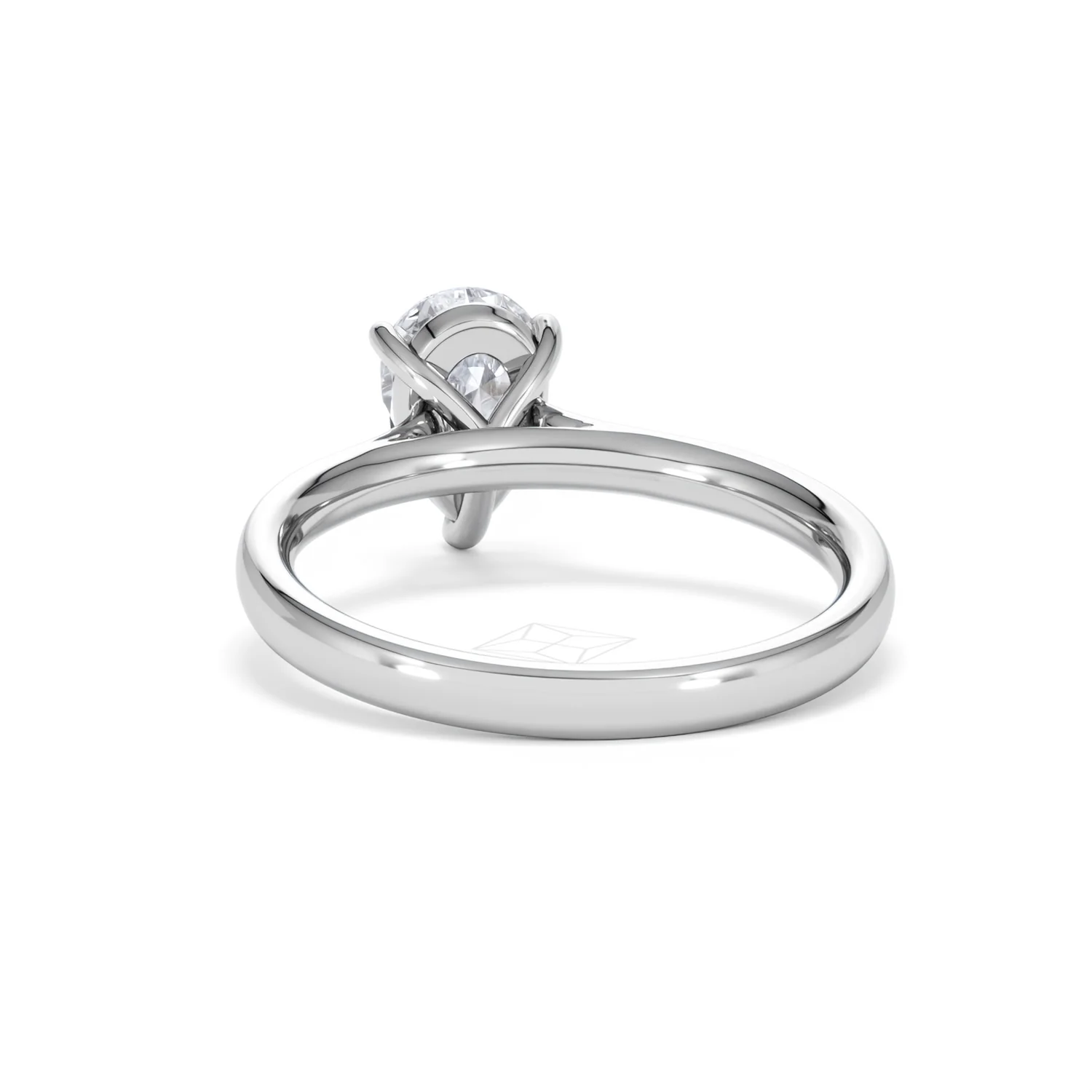 Amora Pear 1.00ct Lab Diamond Engagement Ring F/VS Set in Platinum - Image 51