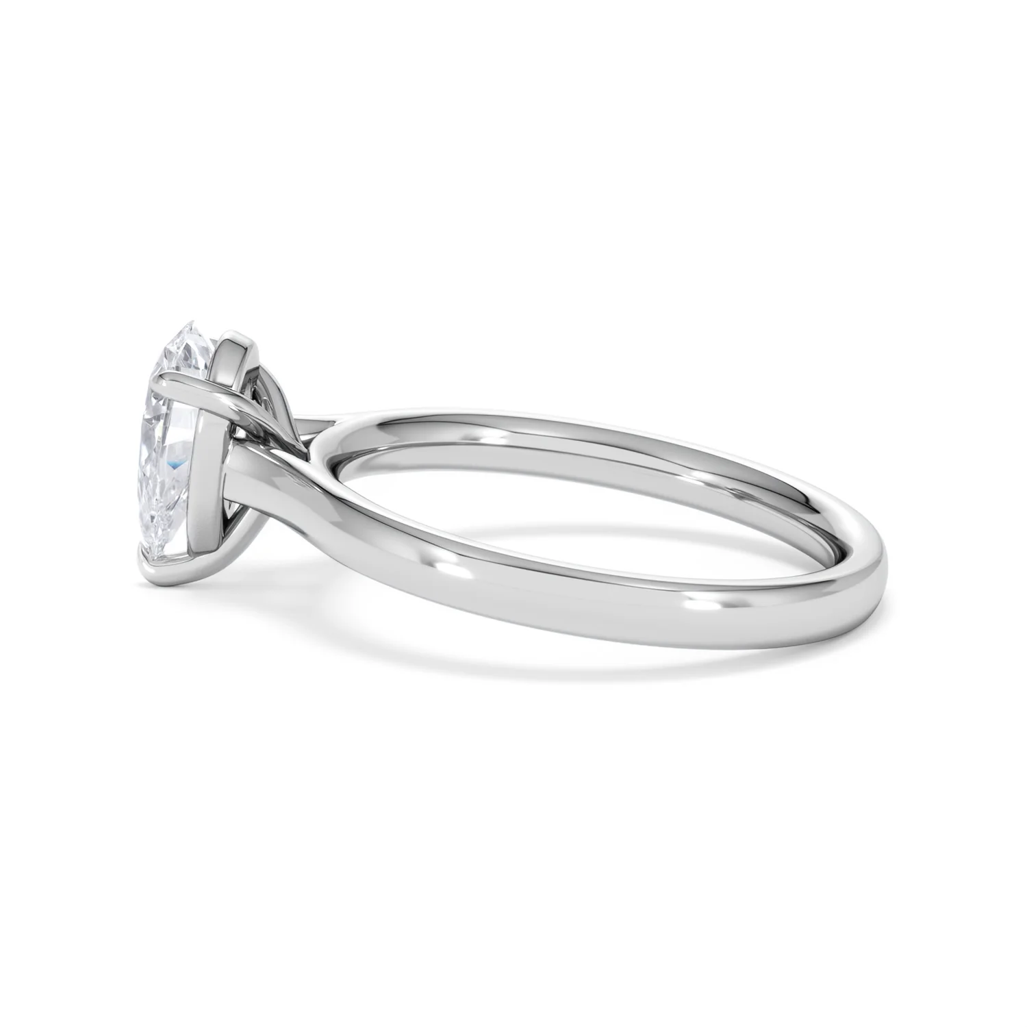 Amora Pear 1.00ct Lab Diamond Engagement Ring F/VS Set in Platinum - Image 66