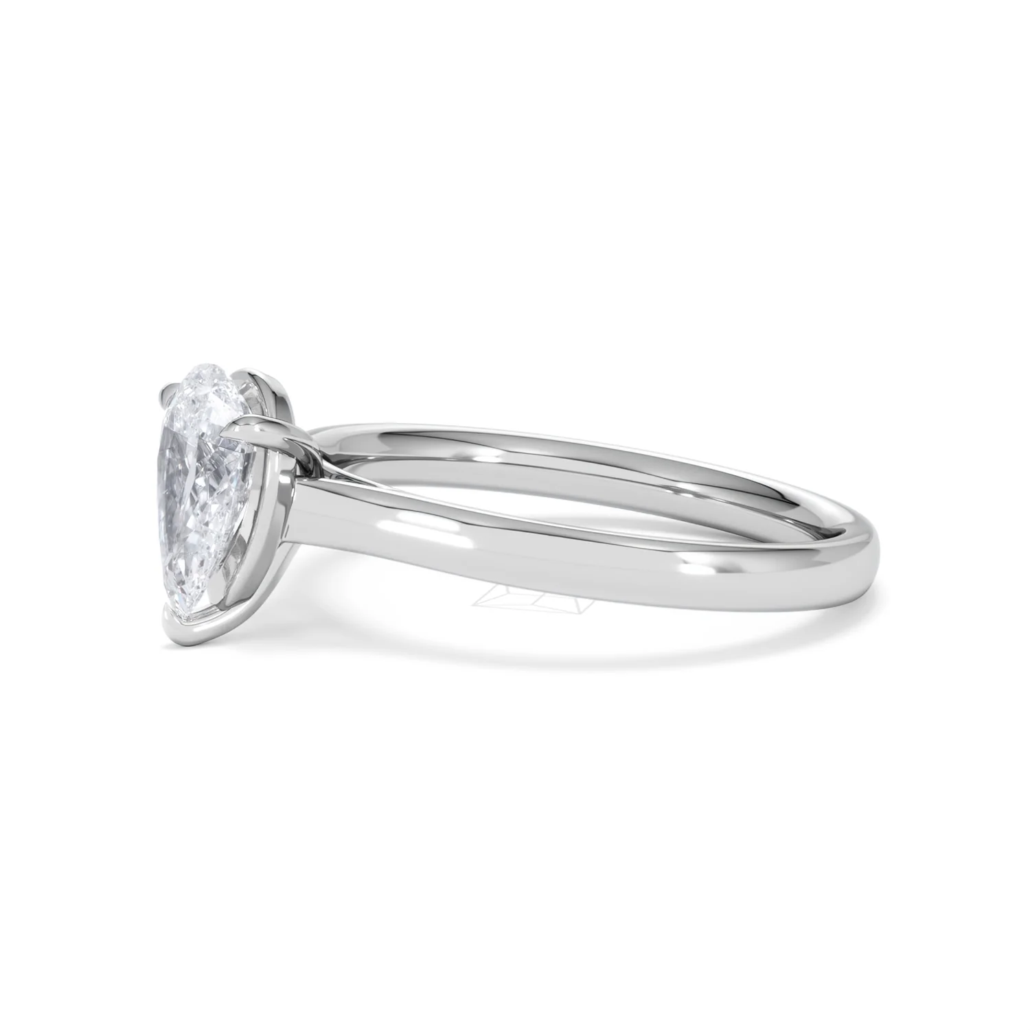 Amora Pear 1.00ct Lab Diamond Engagement Ring F/VS Set in Platinum - Image 74