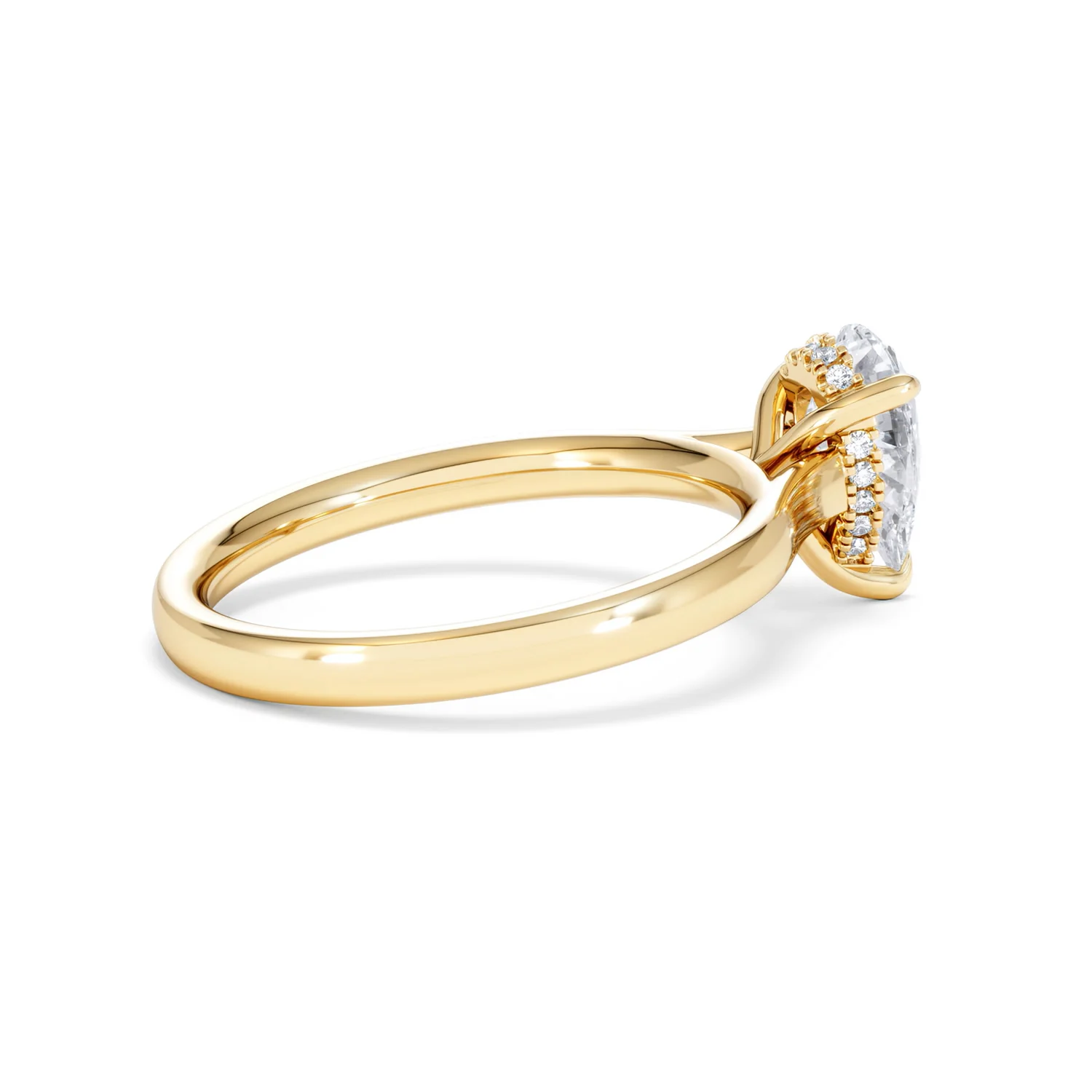 Amora Pear 1.07ct Hidden Halo Lab Diamond Engagement Ring F/VS Set in 18K Gold - Image 33