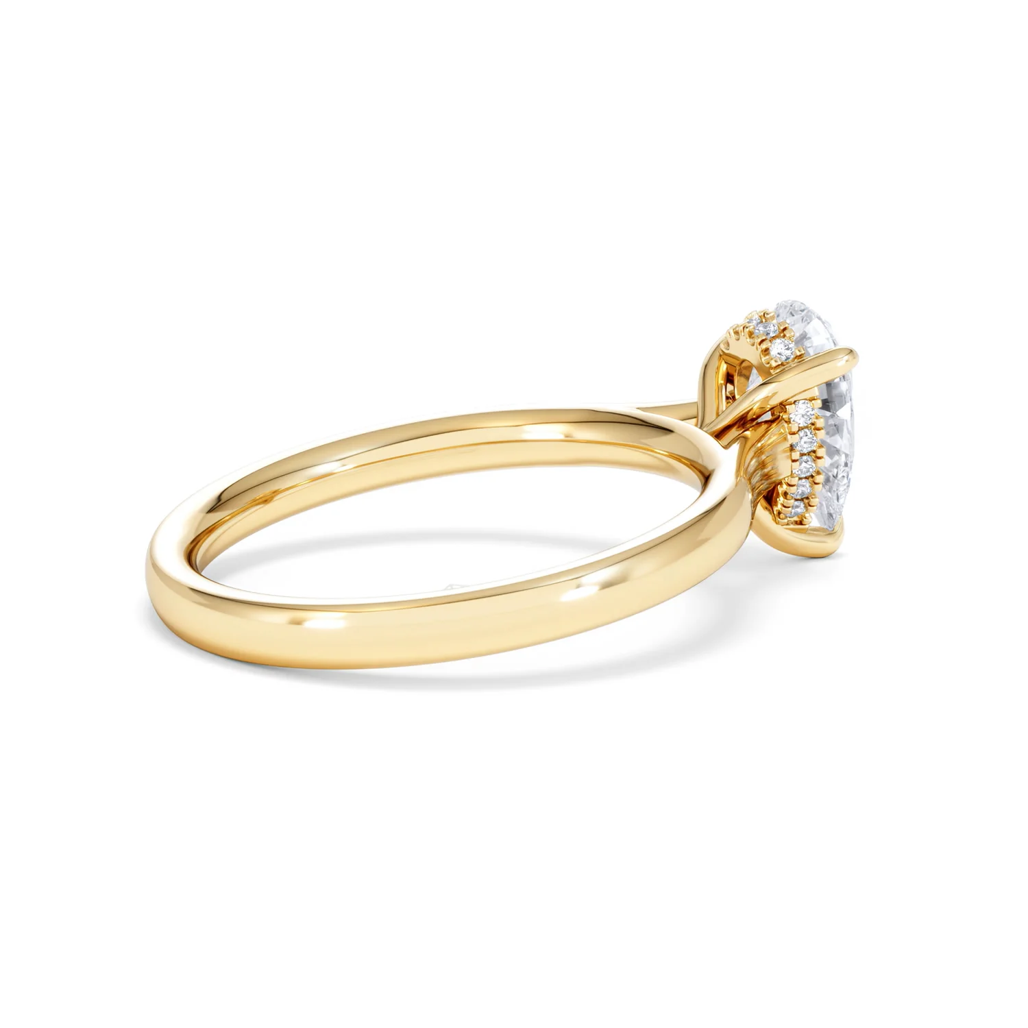 Amora Pear 1.07ct Hidden Halo Lab Diamond Engagement Ring F/VS Set in 18K Gold - Image 34