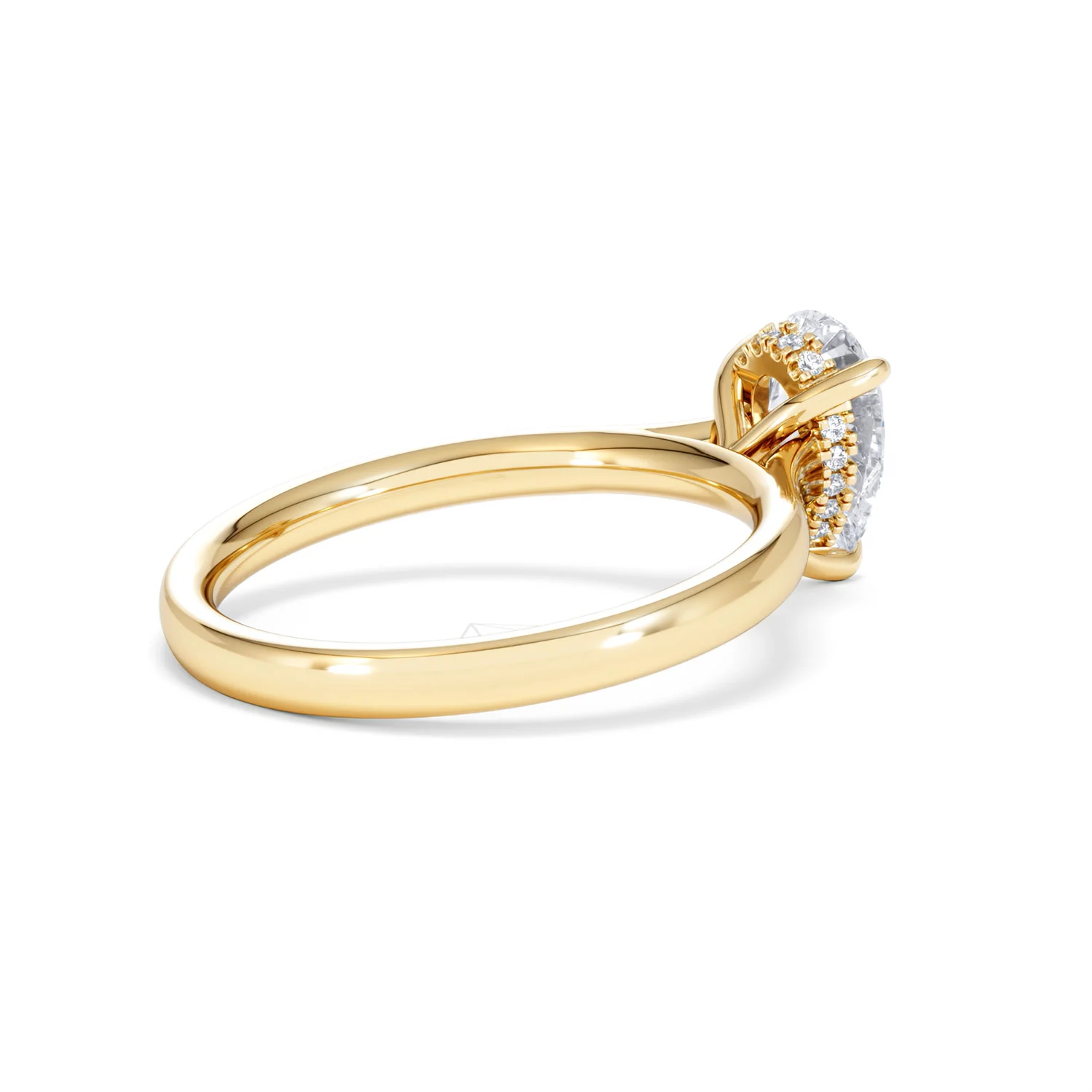 Amora Pear 1.07ct Hidden Halo Lab Diamond Engagement Ring F/VS Set in 18K Gold - Image 36