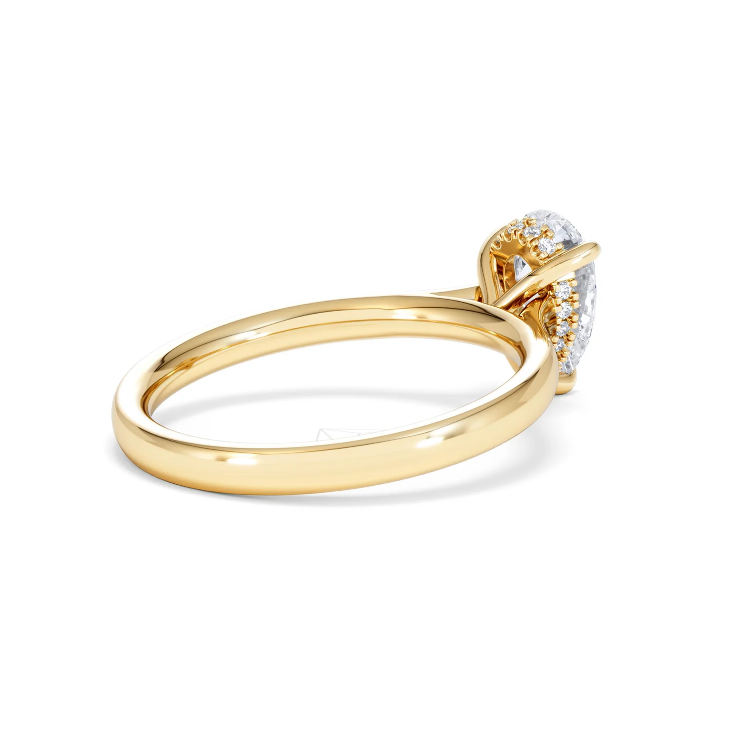 Amora Pear 1.07ct Hidden Halo Lab Diamond Engagement Ring F/VS Set in 18K Gold - Image 37